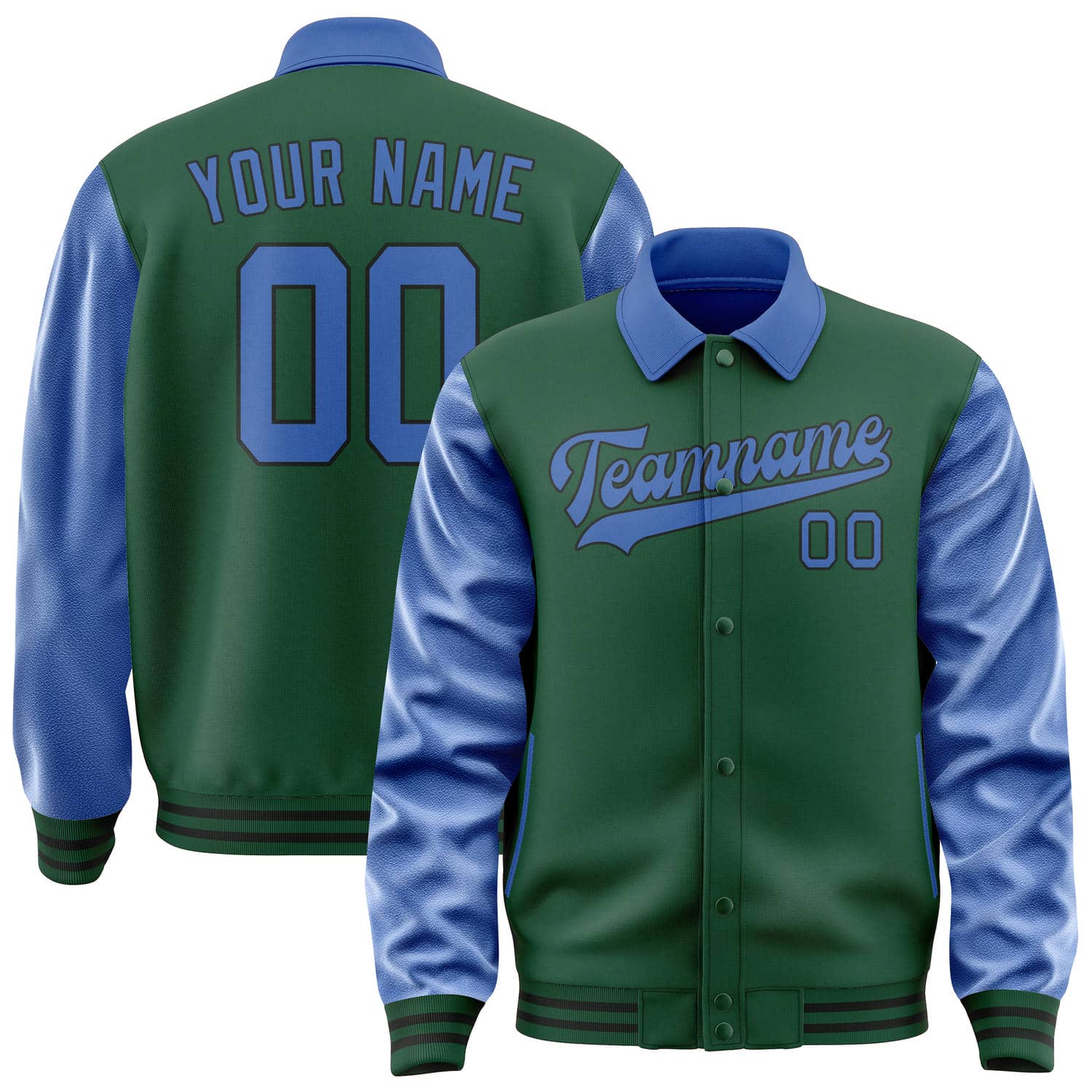 Custom Green Sky Blue Jacket