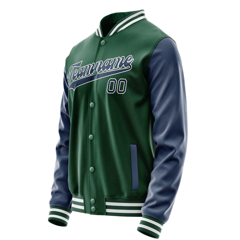 Custom Kelly-Green Royal Solid Color Varsity Letterman Jacket JA02240617ZF222