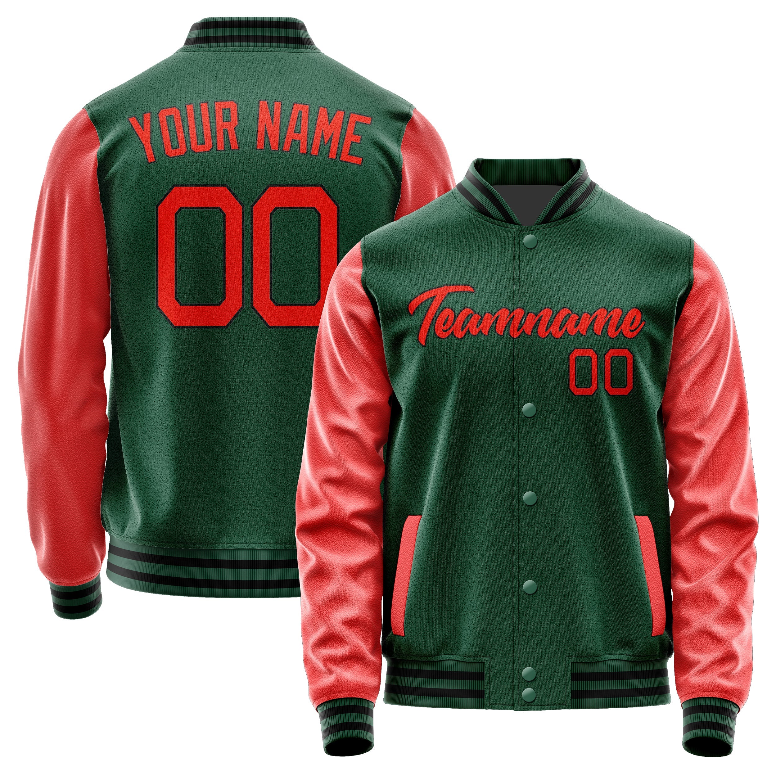Custom Green Orange Red Jacket JA0505120517B21712