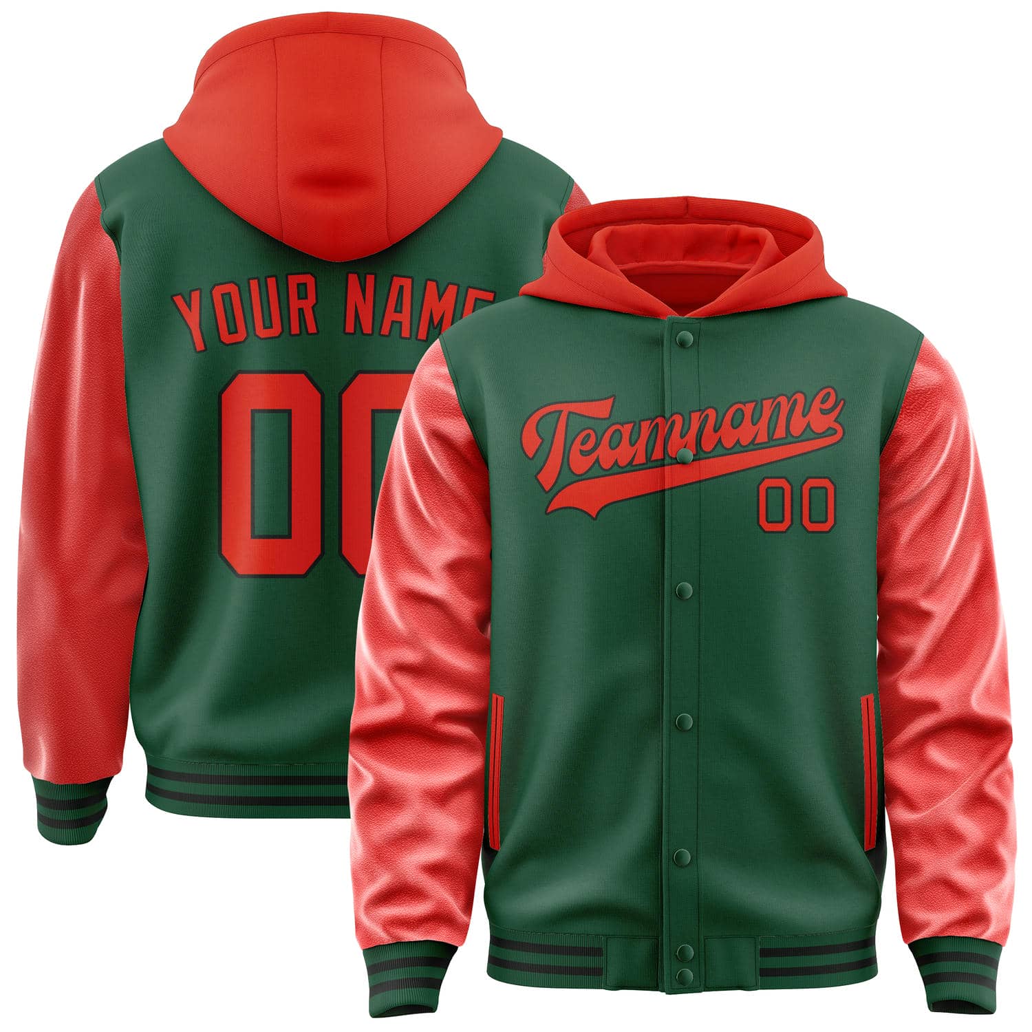 Custom Green Orange Red Jacket