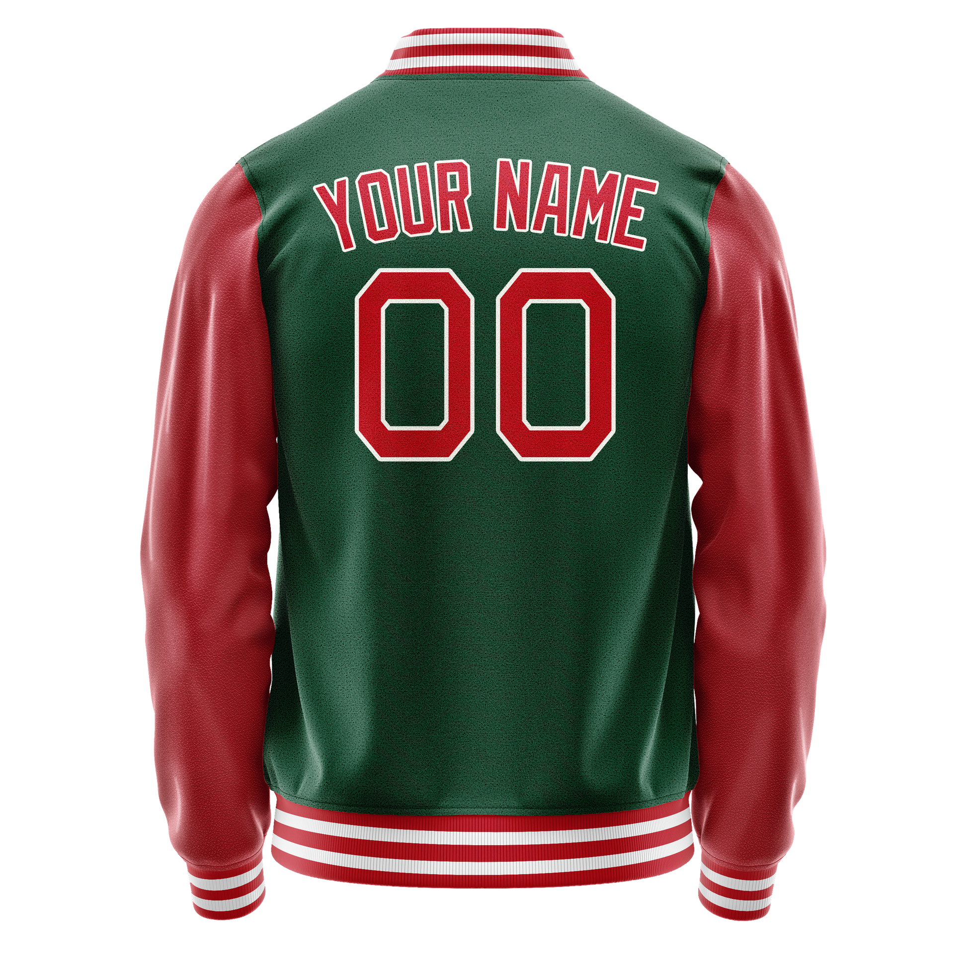 Custom Kelly-Green Texas-Orange Solid Color Varsity Letterman Jacket JA02240617ZF209