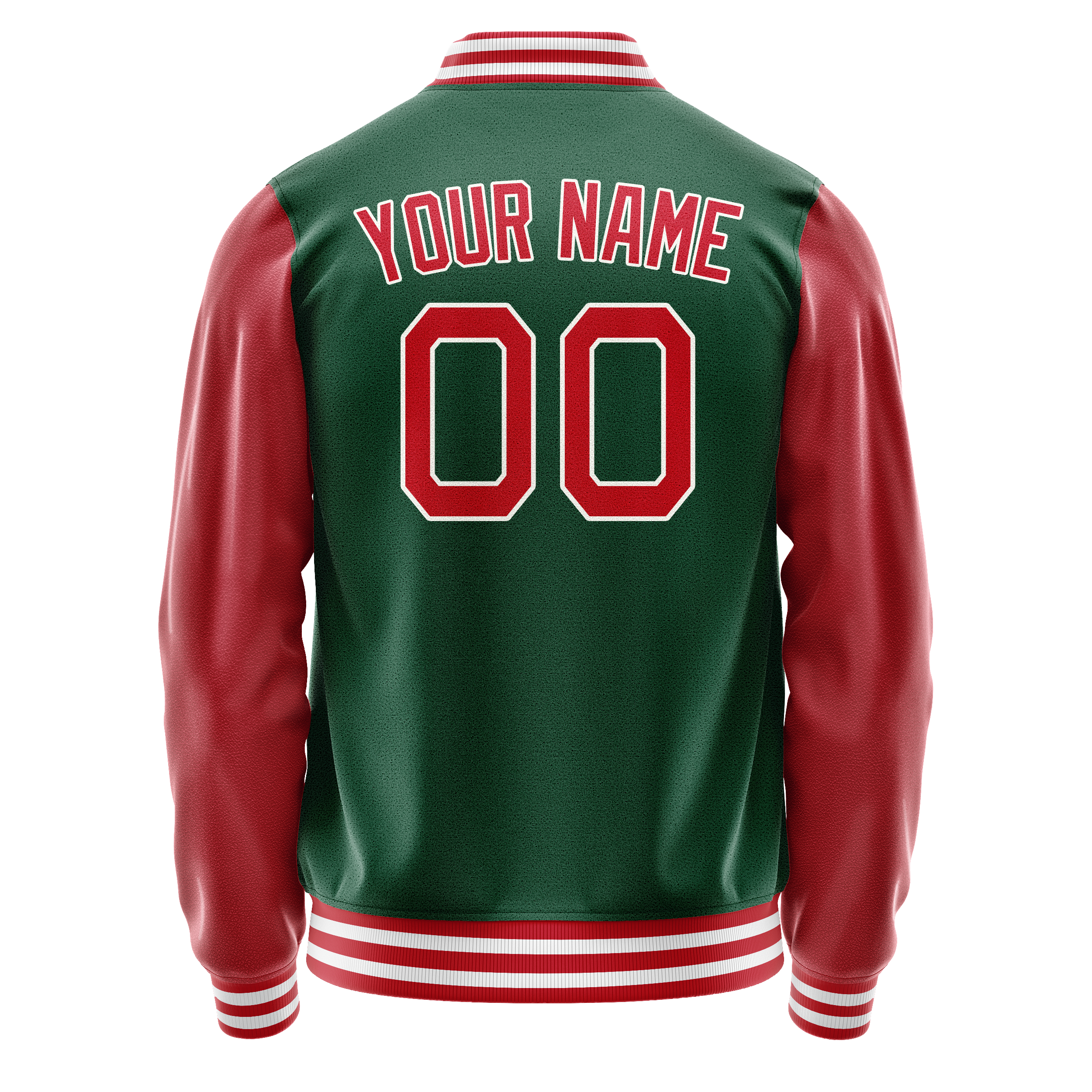 Custom Kelly-Green Texas-Orange Solid Color Varsity Letterman Jacket JA02240617ZF209