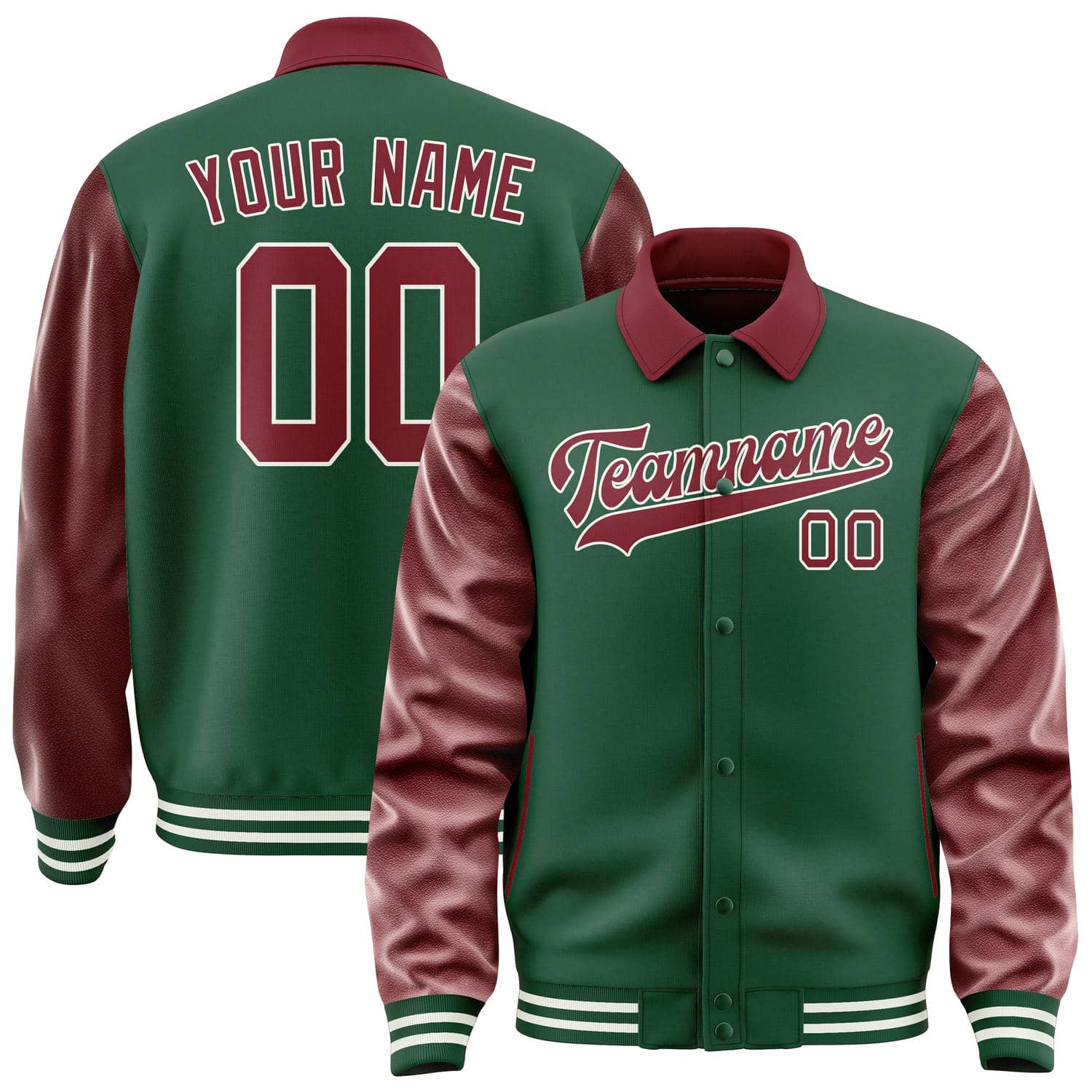Custom Green Crimson Red Jacket