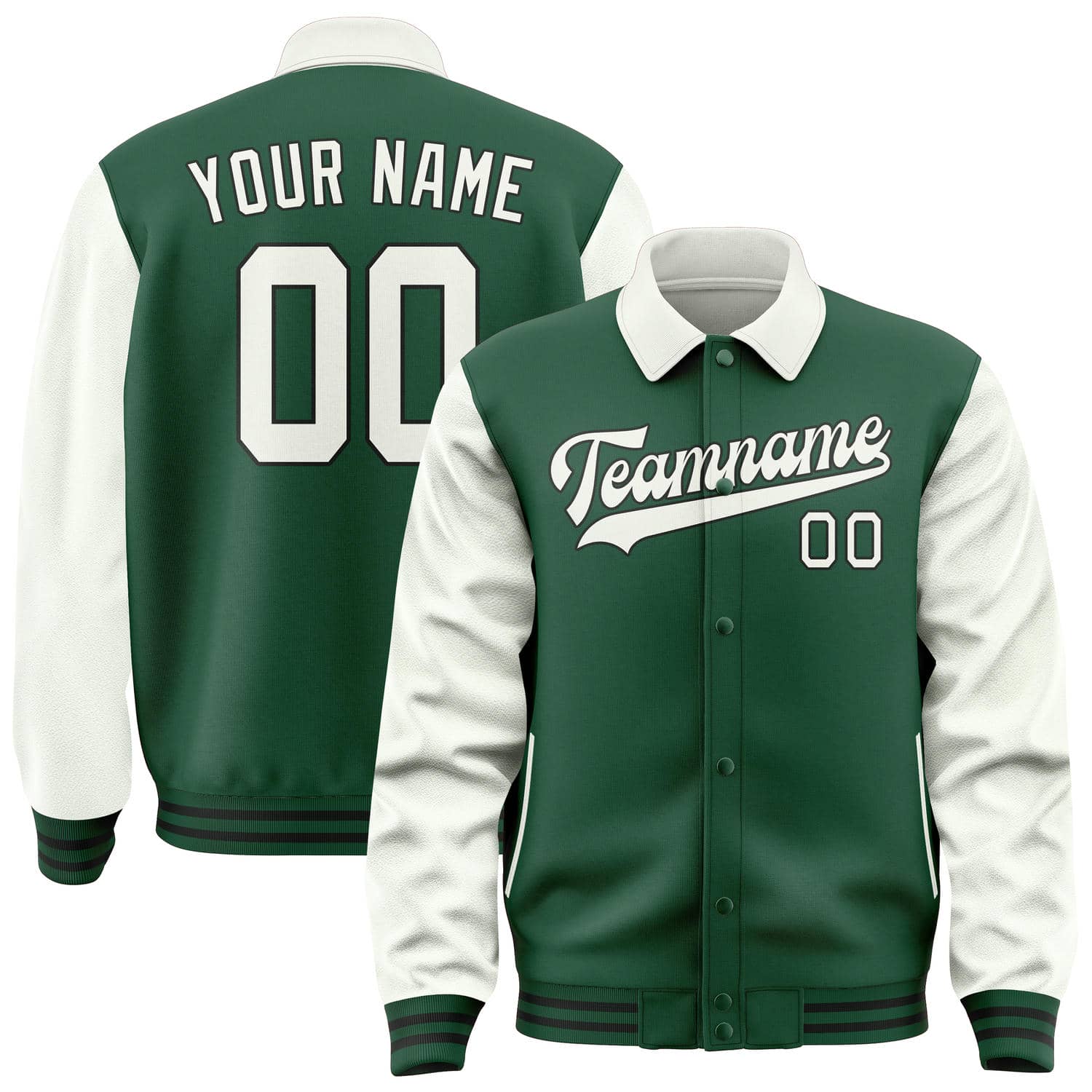 Custom Green White Jacket