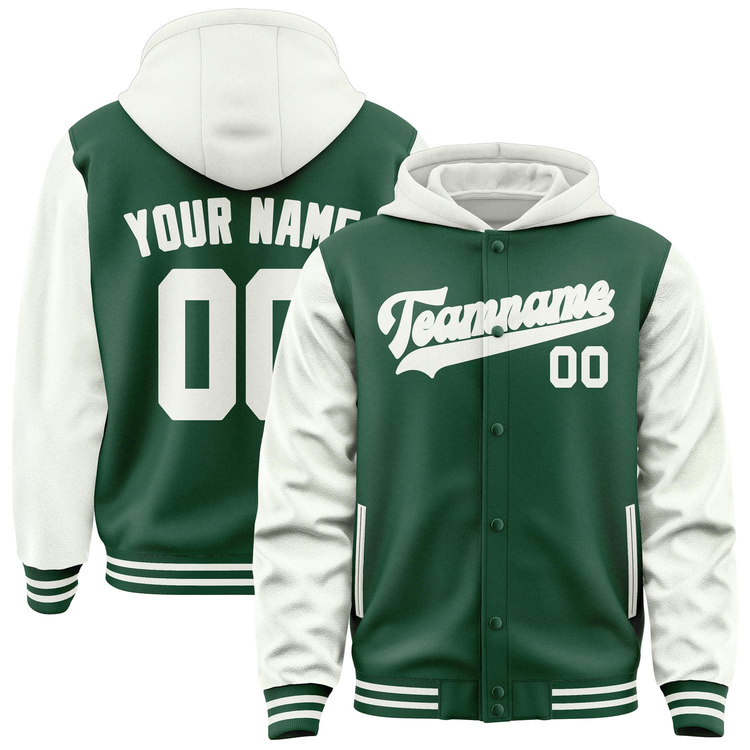 Custom Green White Jacket