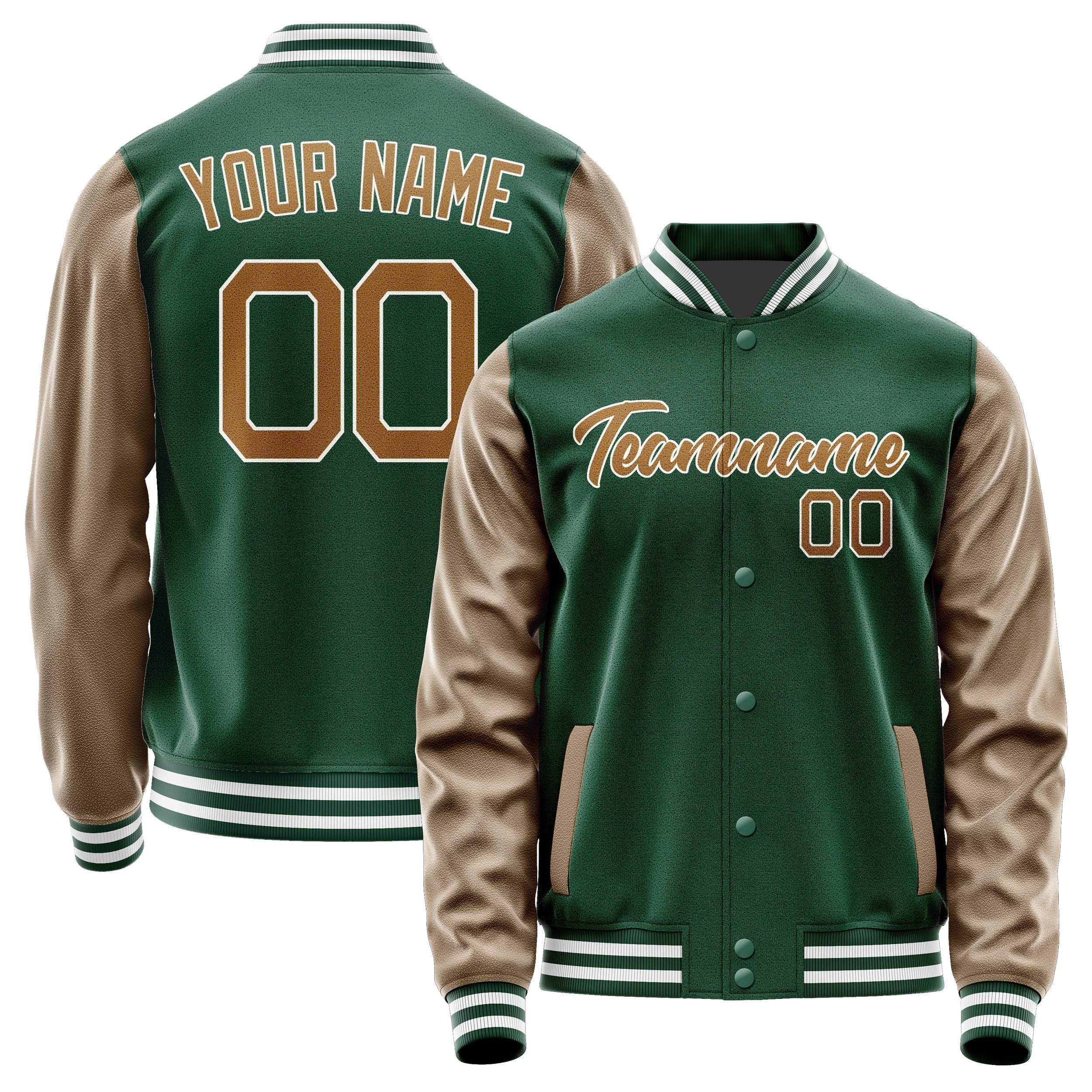 Custom Green Khaki Jacket JA0505220518B21822