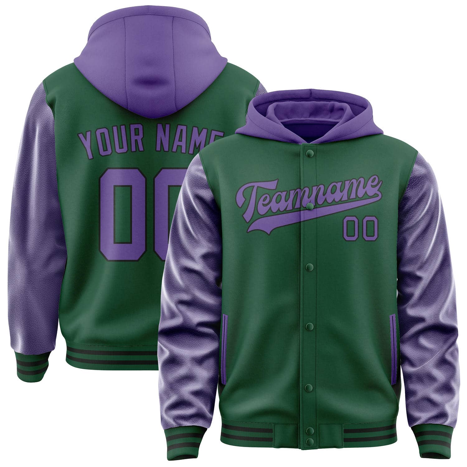 Custom Green Light Purple Jacket