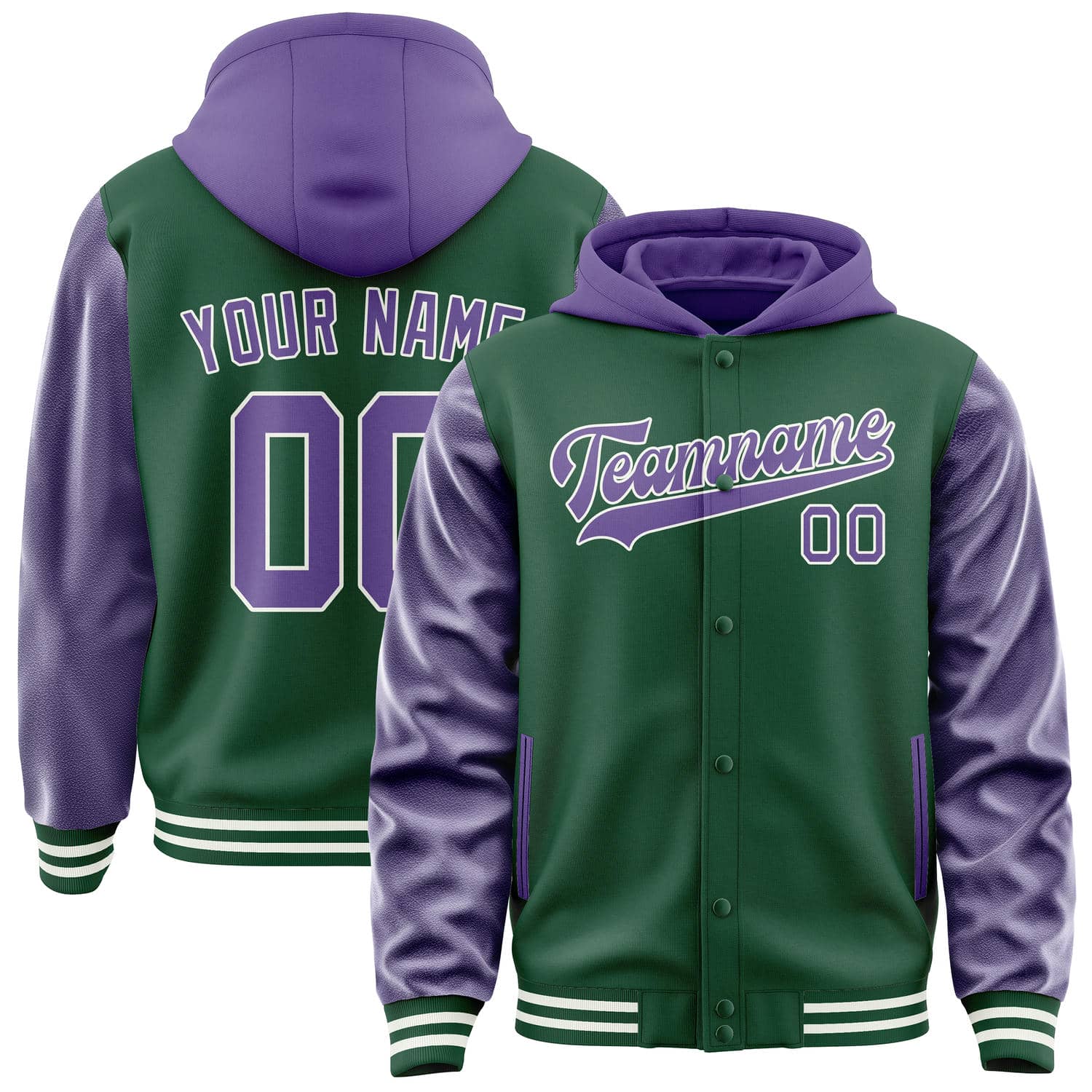 Custom Green Light Purple Jacket