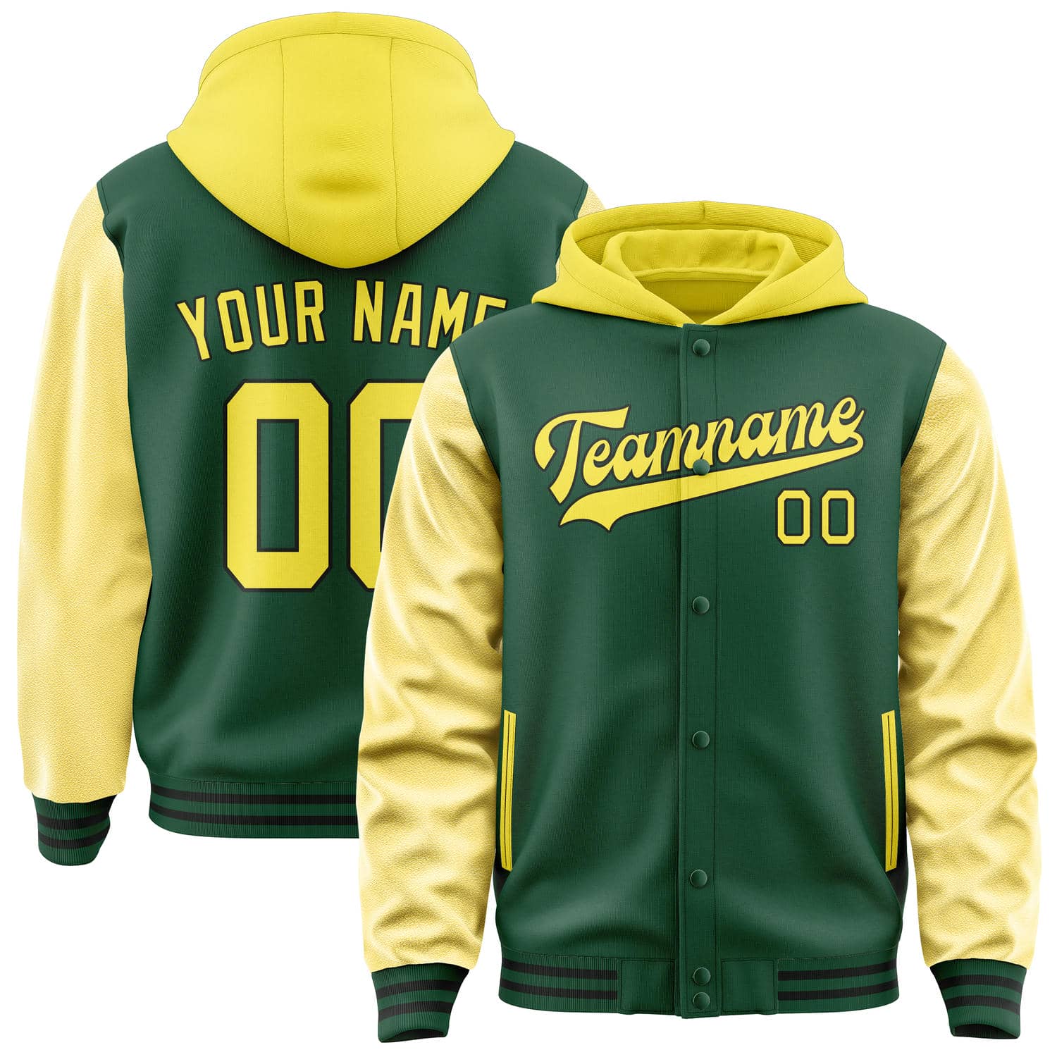 Custom Green Light Yellow Jacket