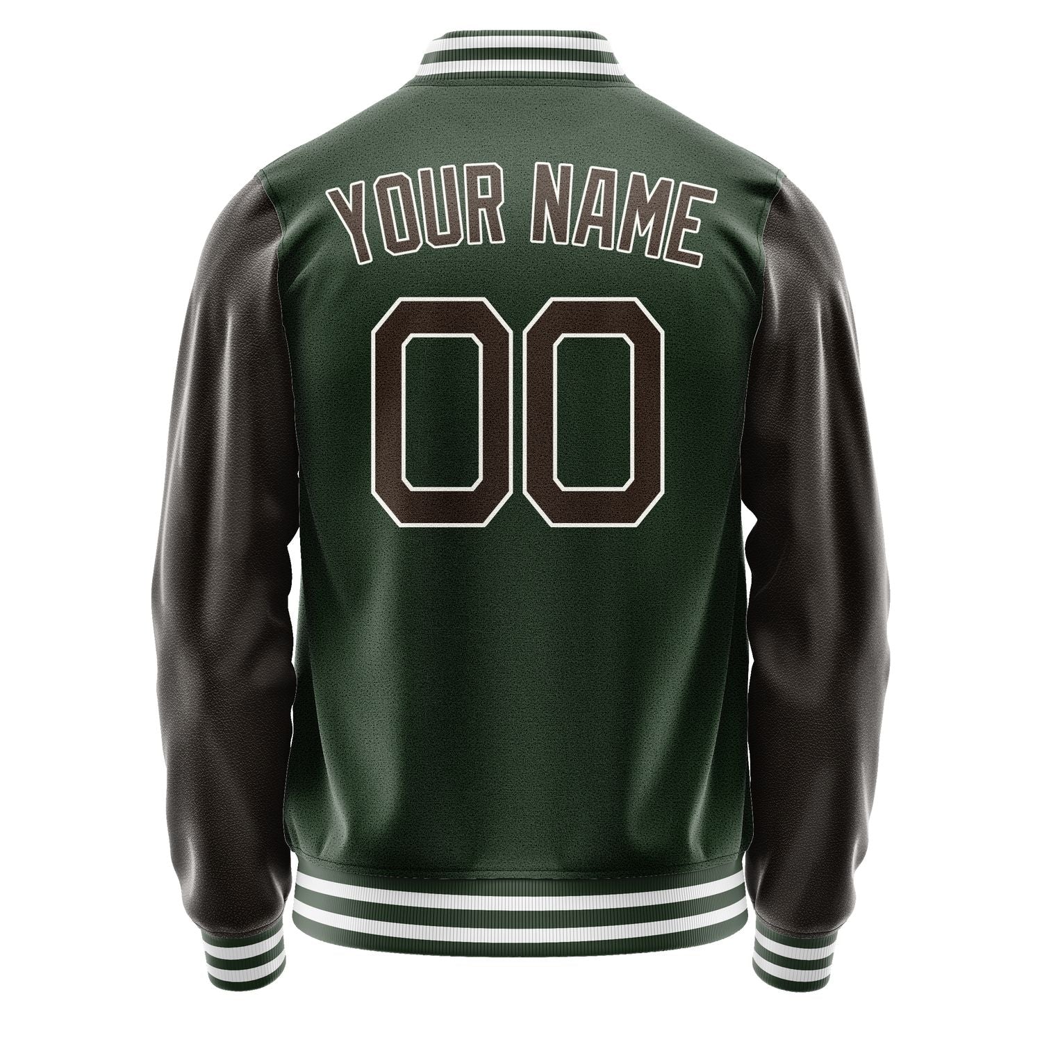Custom Dark Green Brown Jacket JA0606010618B21801