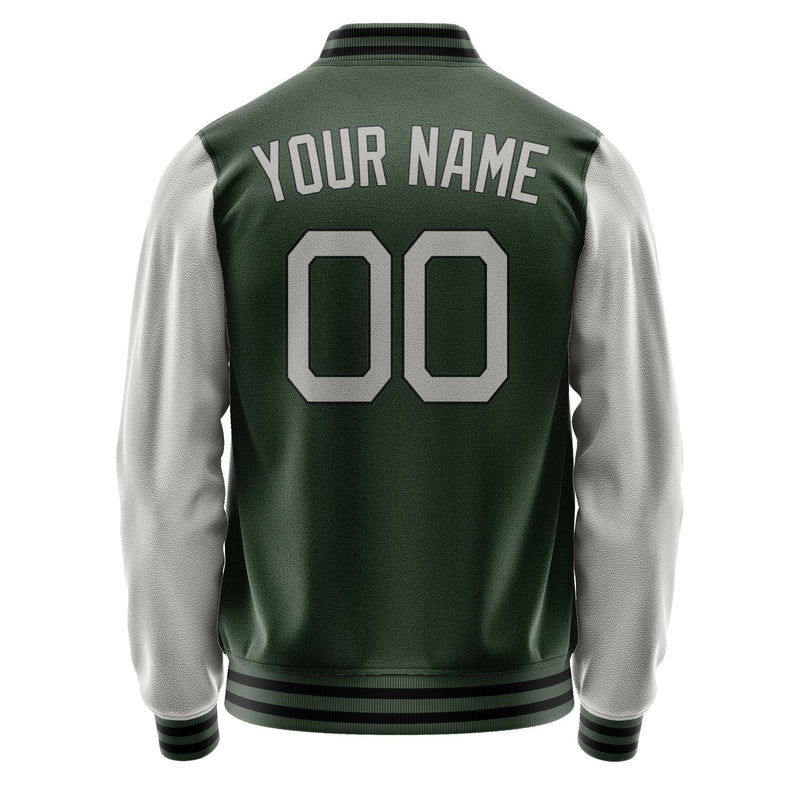Custom Dark Green Gray Jacket JA0606040617B21704