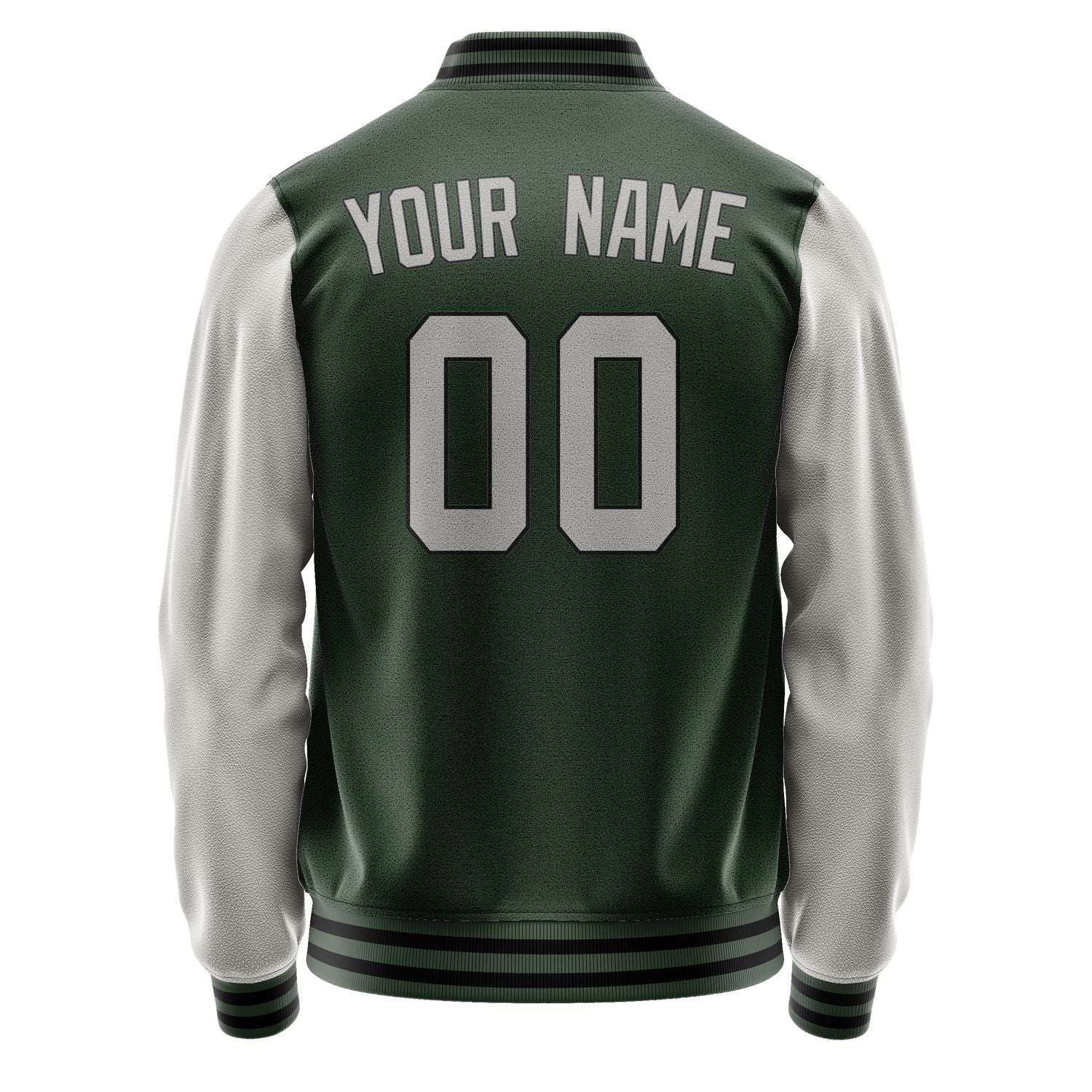Custom Dark Green Gray Jacket JA0606040617B31704