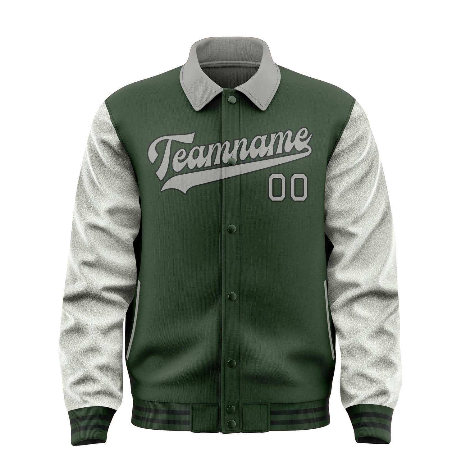 Custom Dark Green Gray Jacket