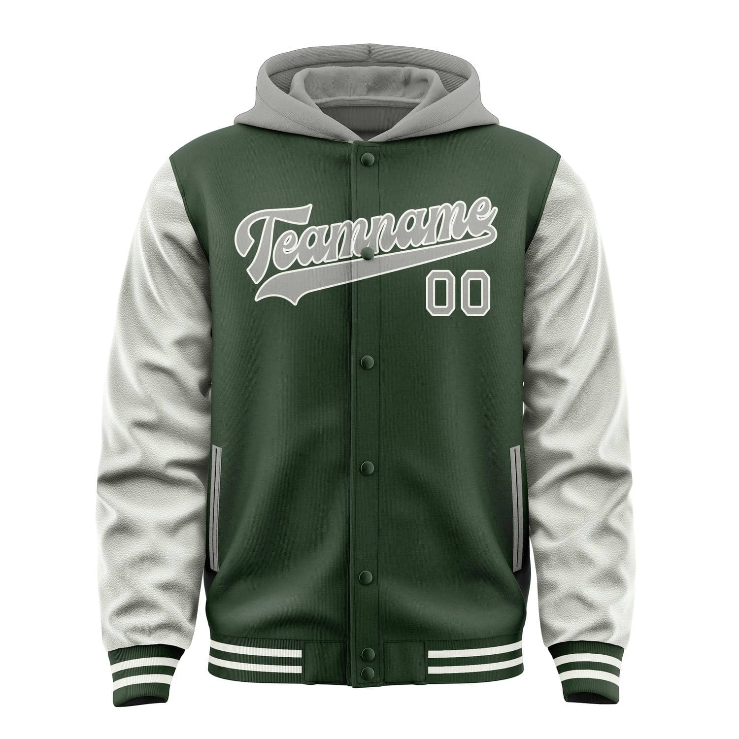 Custom Dark Green Gray Jacket