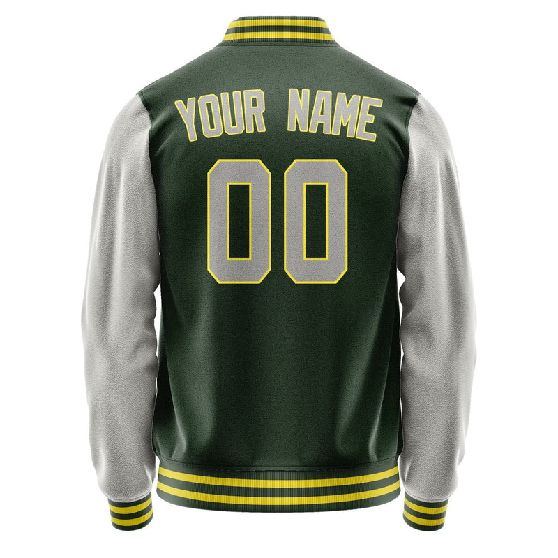 Custom Dark Green Gray Jacket JA0606040626B32604