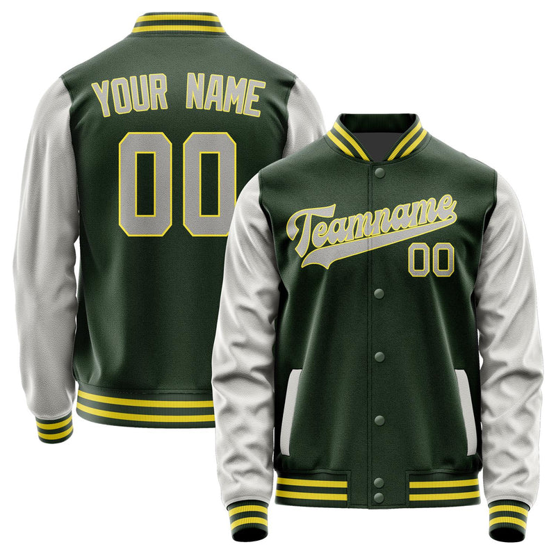 Custom Dark Green Gray Jacket JA0606040626B32604