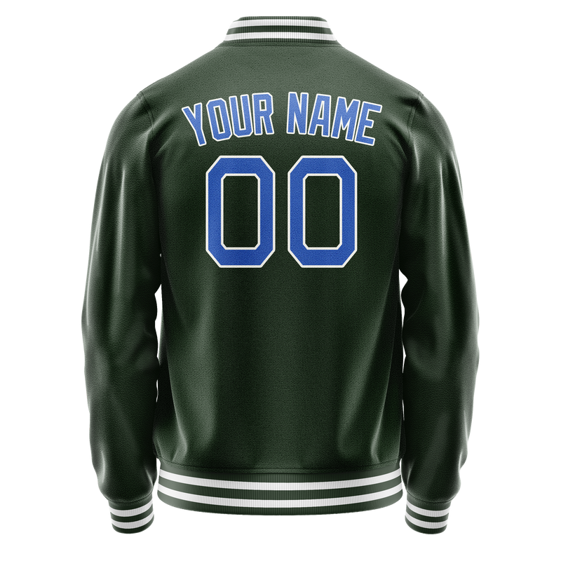 Custom Green Light-Blue Solid Color Varsity Letterman Jacket JA02240617JG186