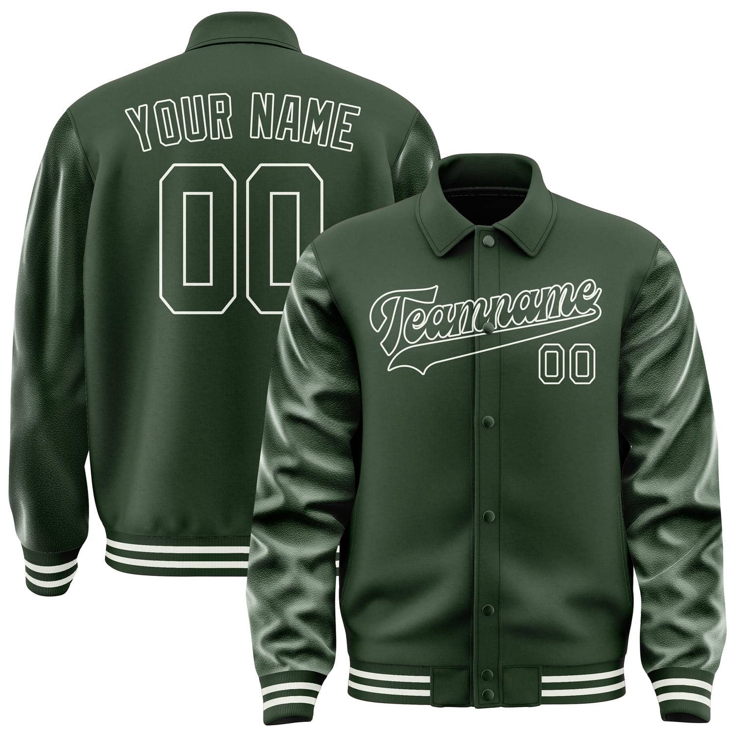 Custom Dark Green Dark Green Jacket