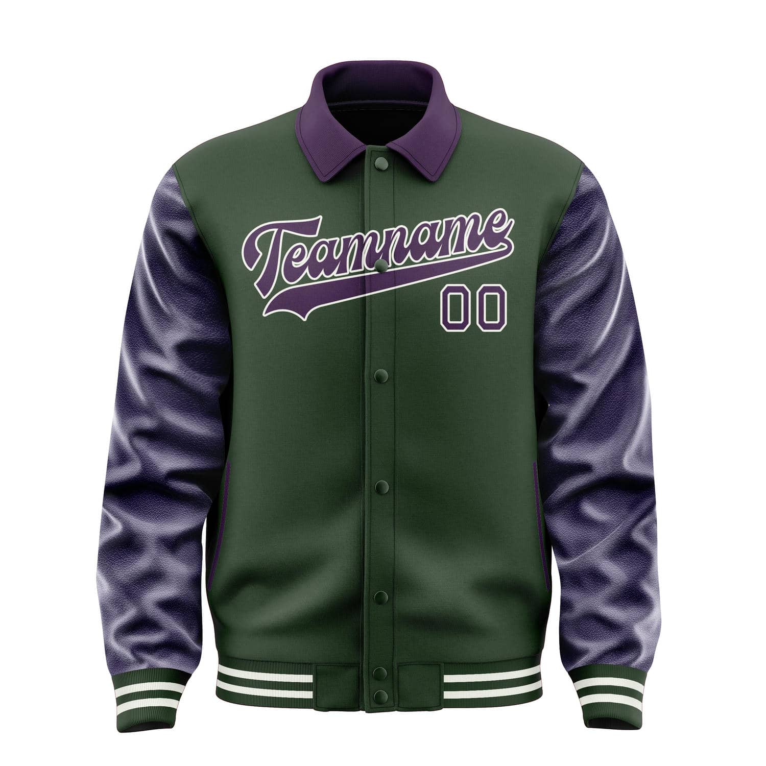 Custom Dark Green Purple Jacket