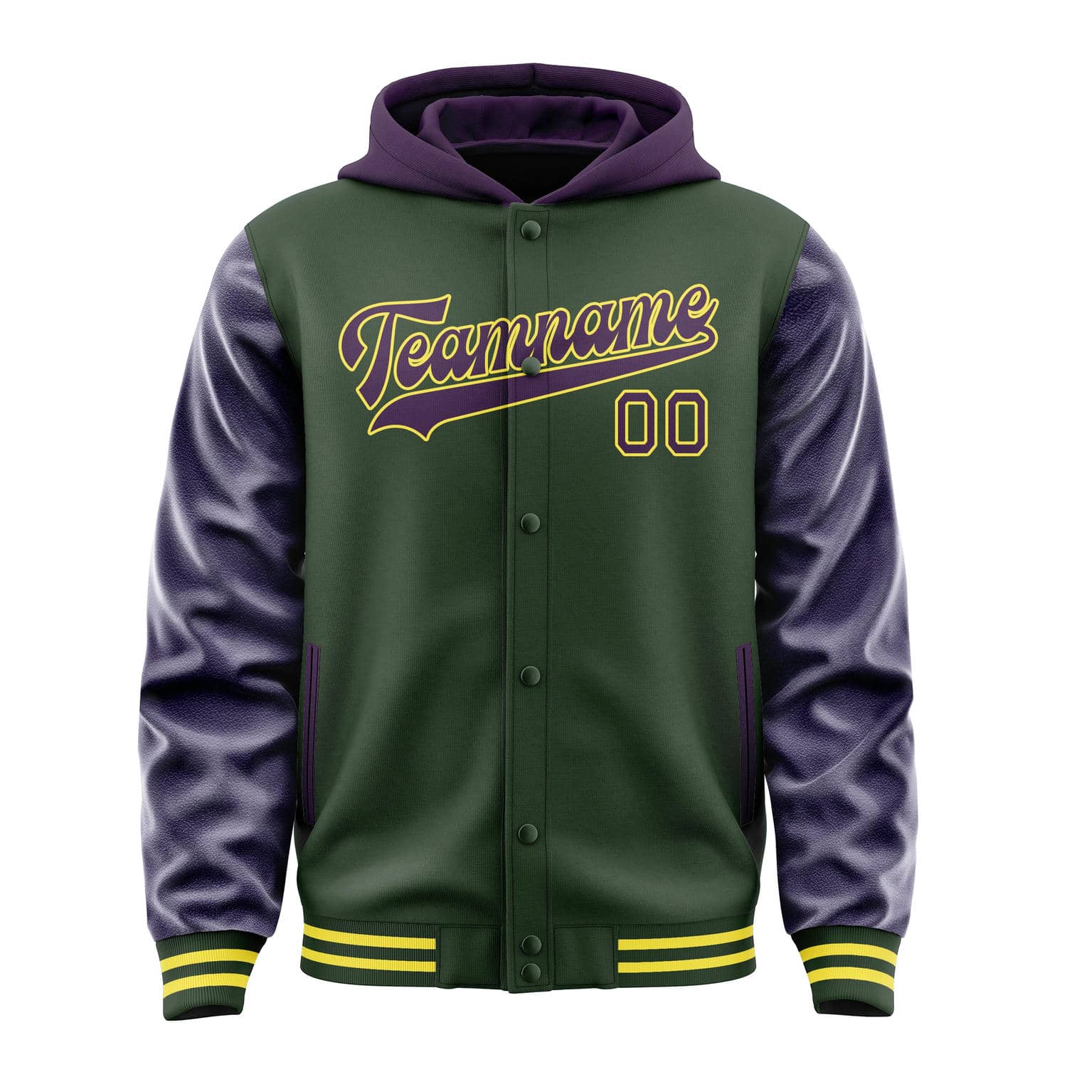 Custom Dark Green Purple Jacket