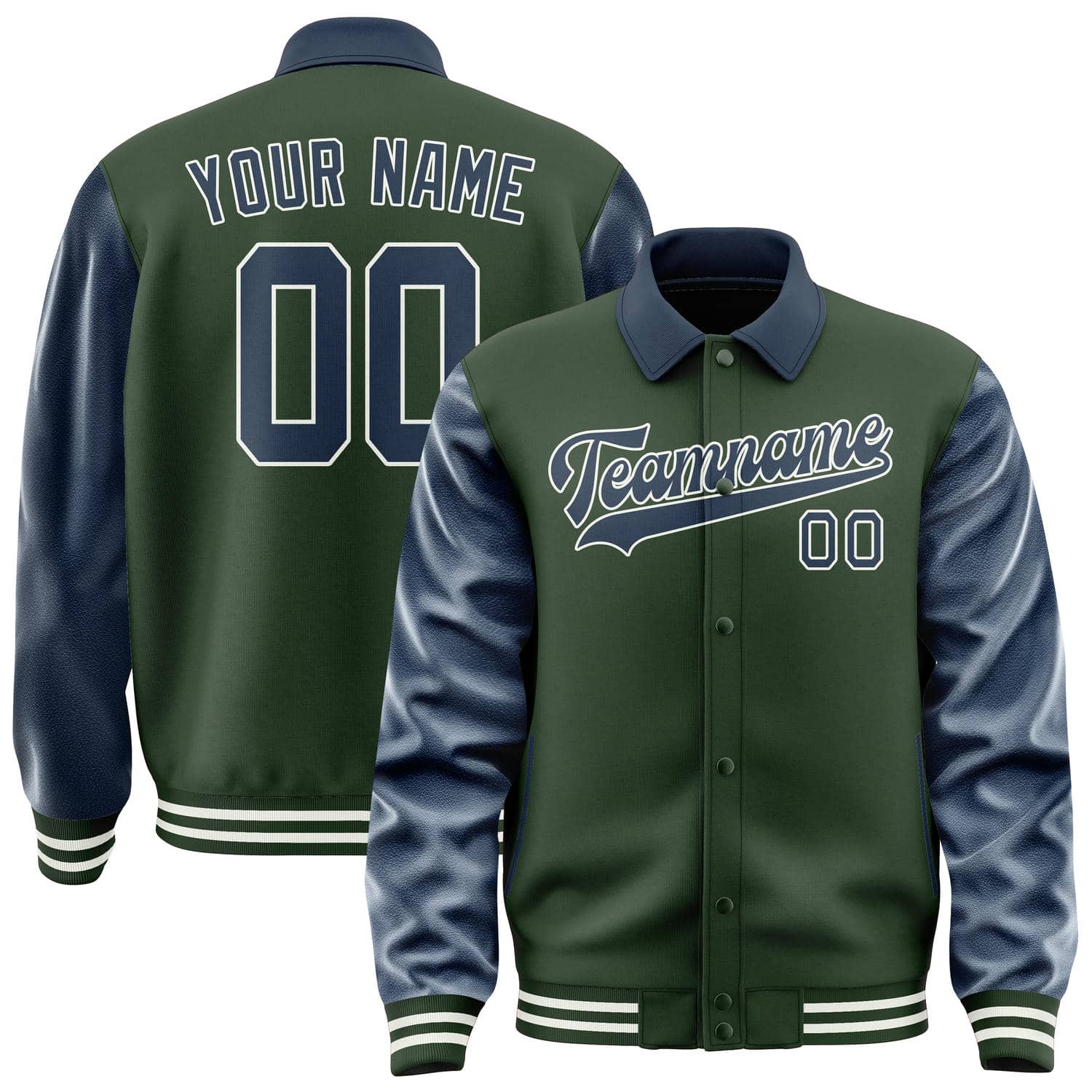 Custom Dark Green Blue Jacket