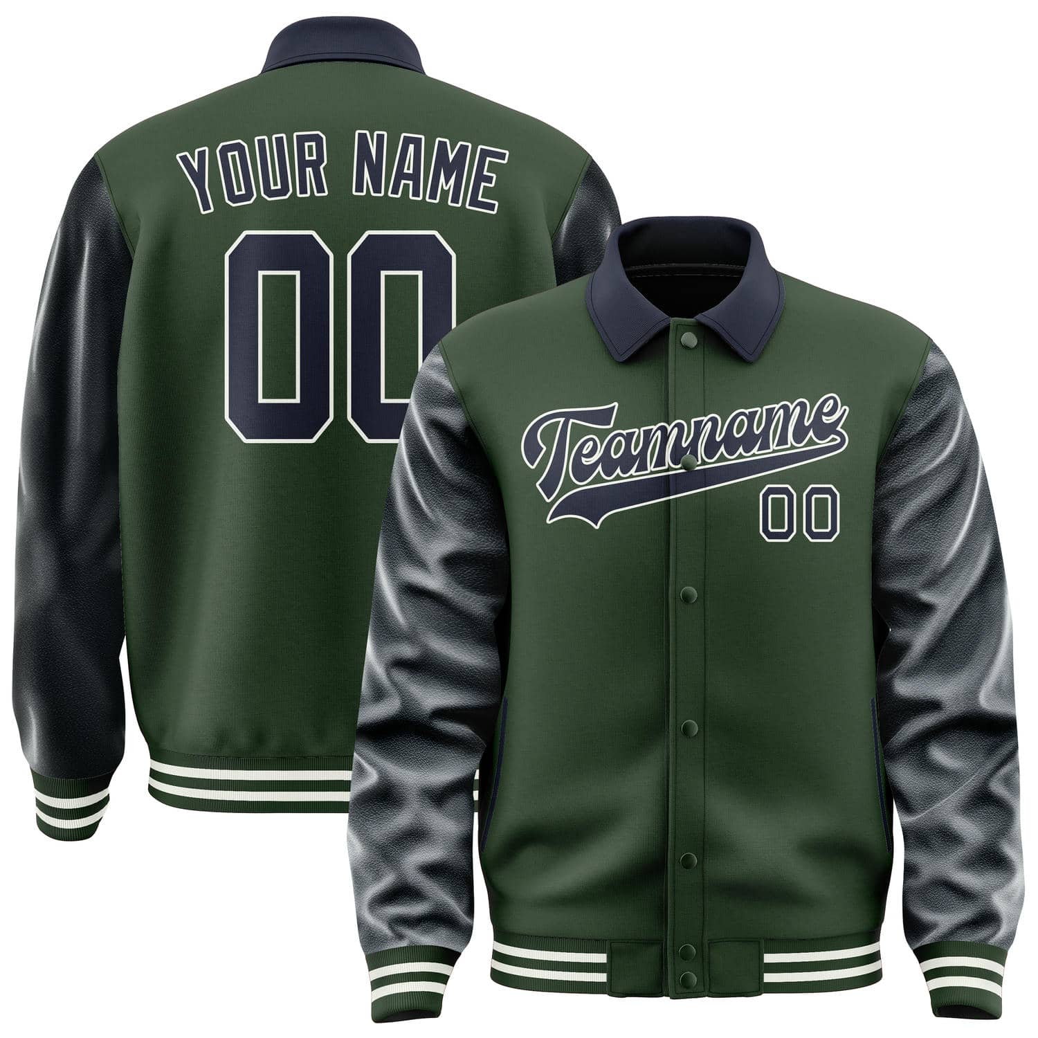 Custom Dark Green Navy Jacket