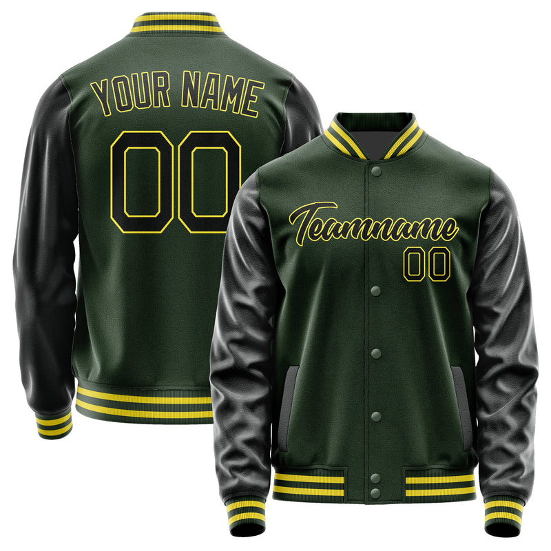 Custom Dark Green Black Jacket JA0606170626B22617