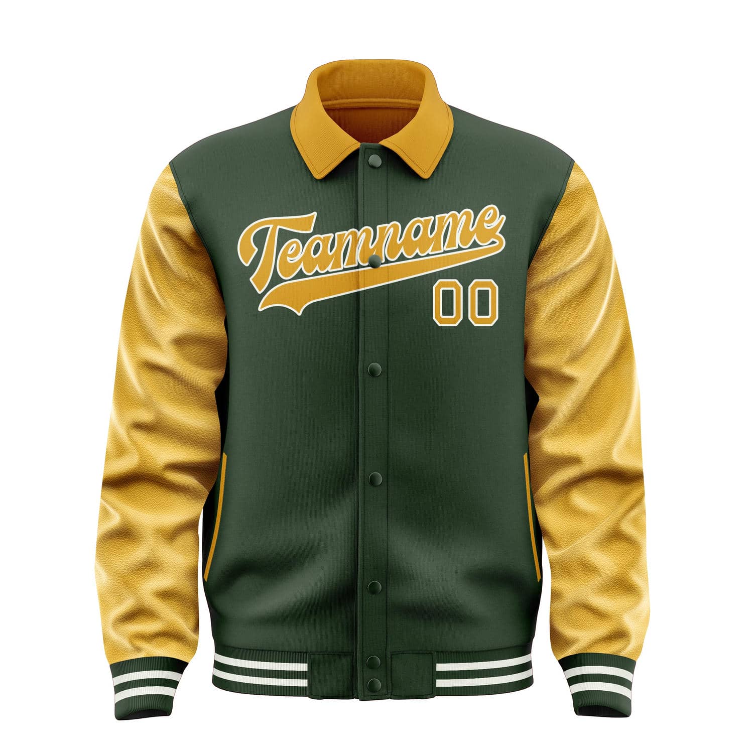 Custom Dark Green Yellow Jacket