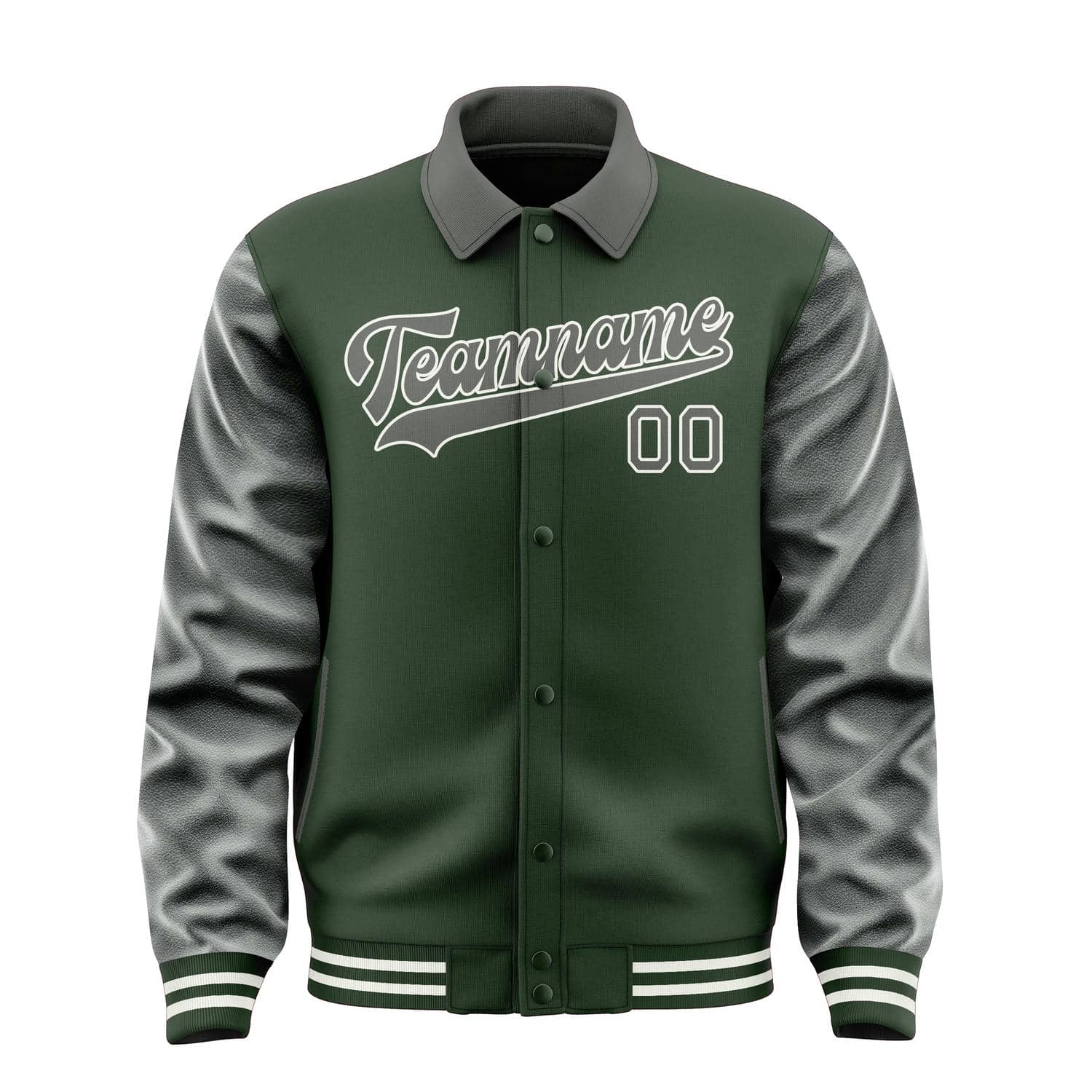 Custom Dark Green Dark Grey Jacket