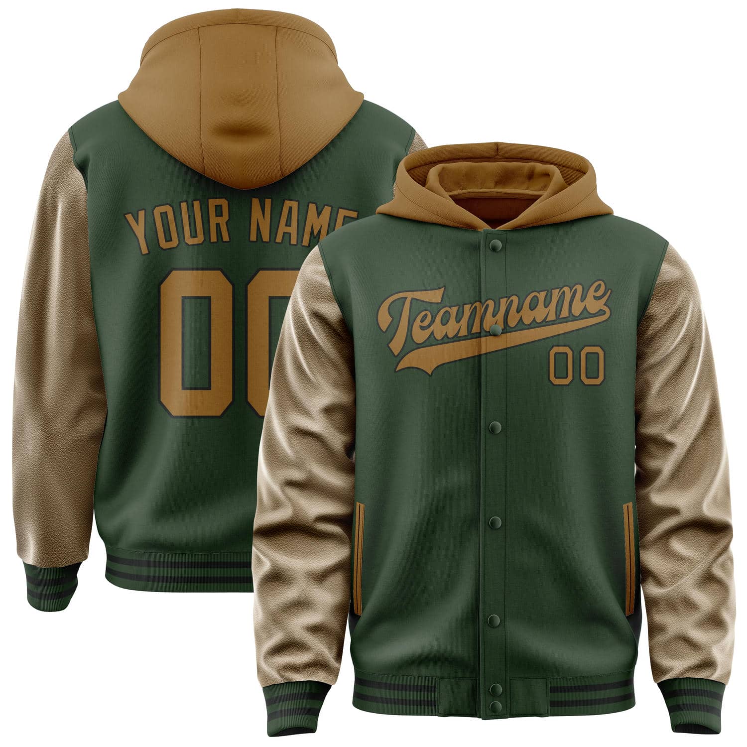 Custom Dark Green Khaki Jacket