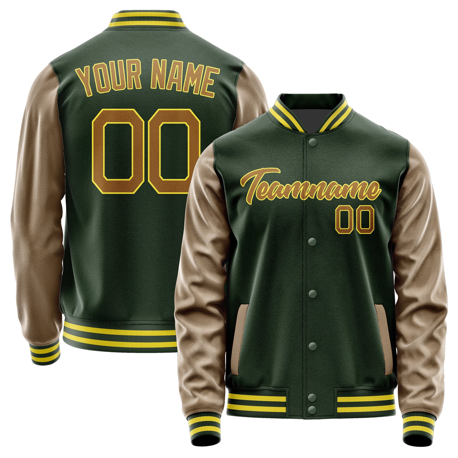 Custom Dark Green Khaki Jacket JA0606220626B22622