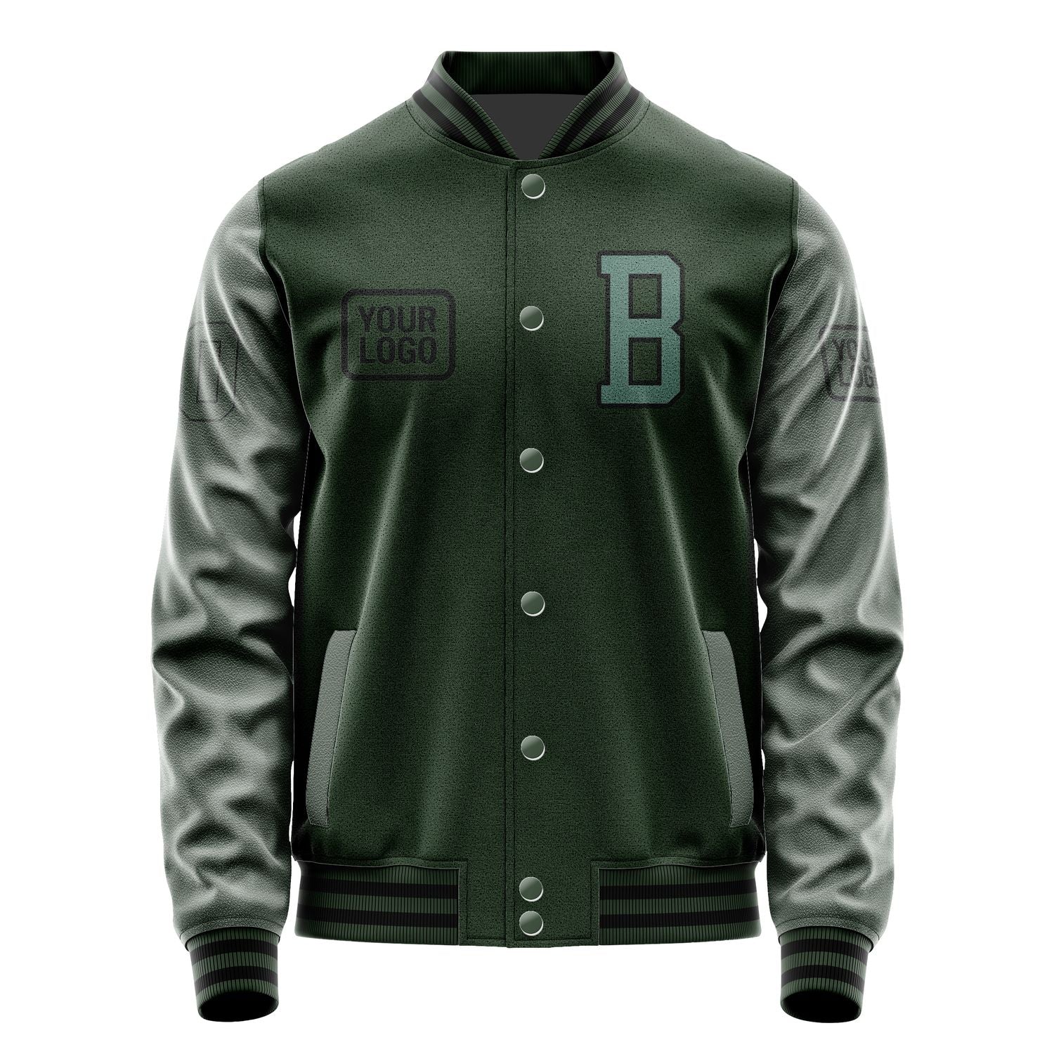 Custom Dark Green Blue Green Jacket JA060627061717272717