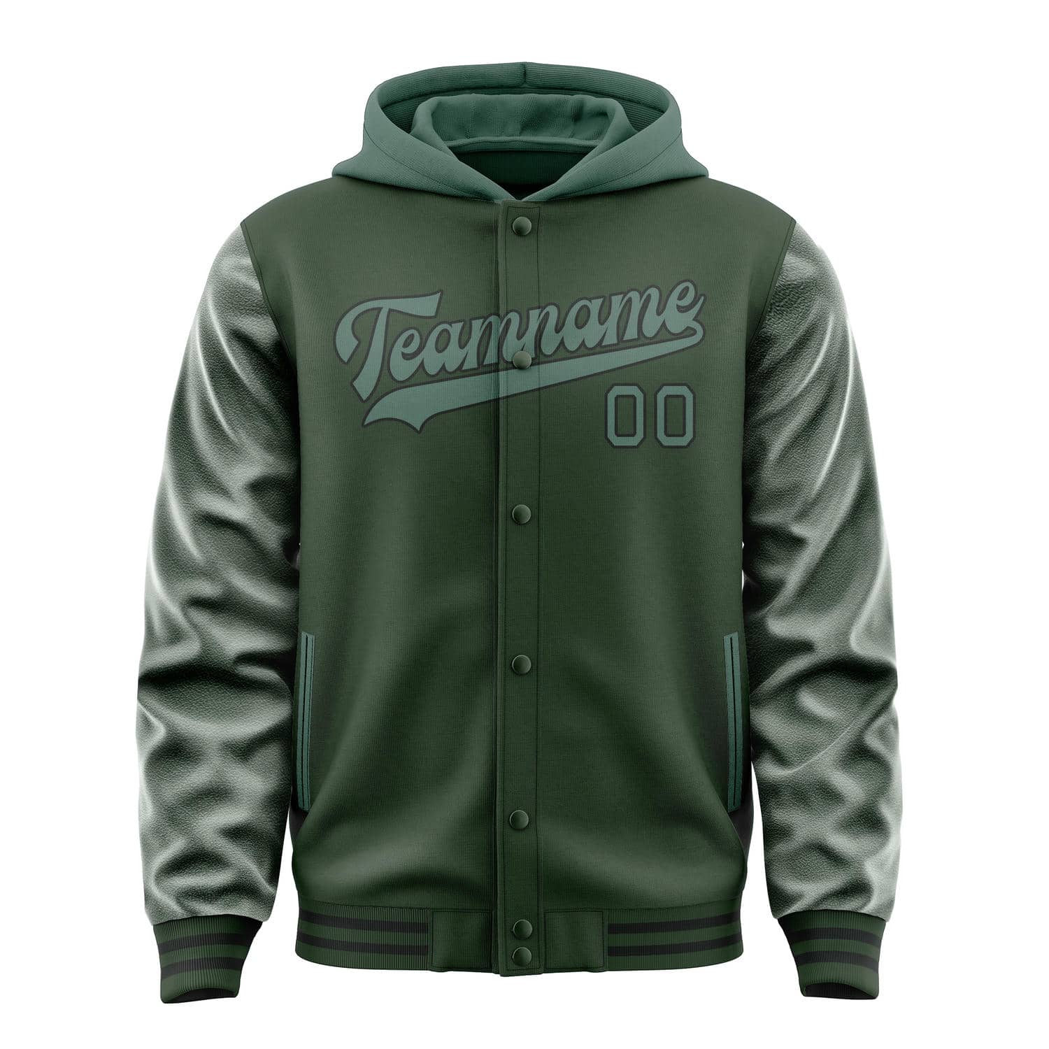 Custom Dark Green Blue Green Jacket