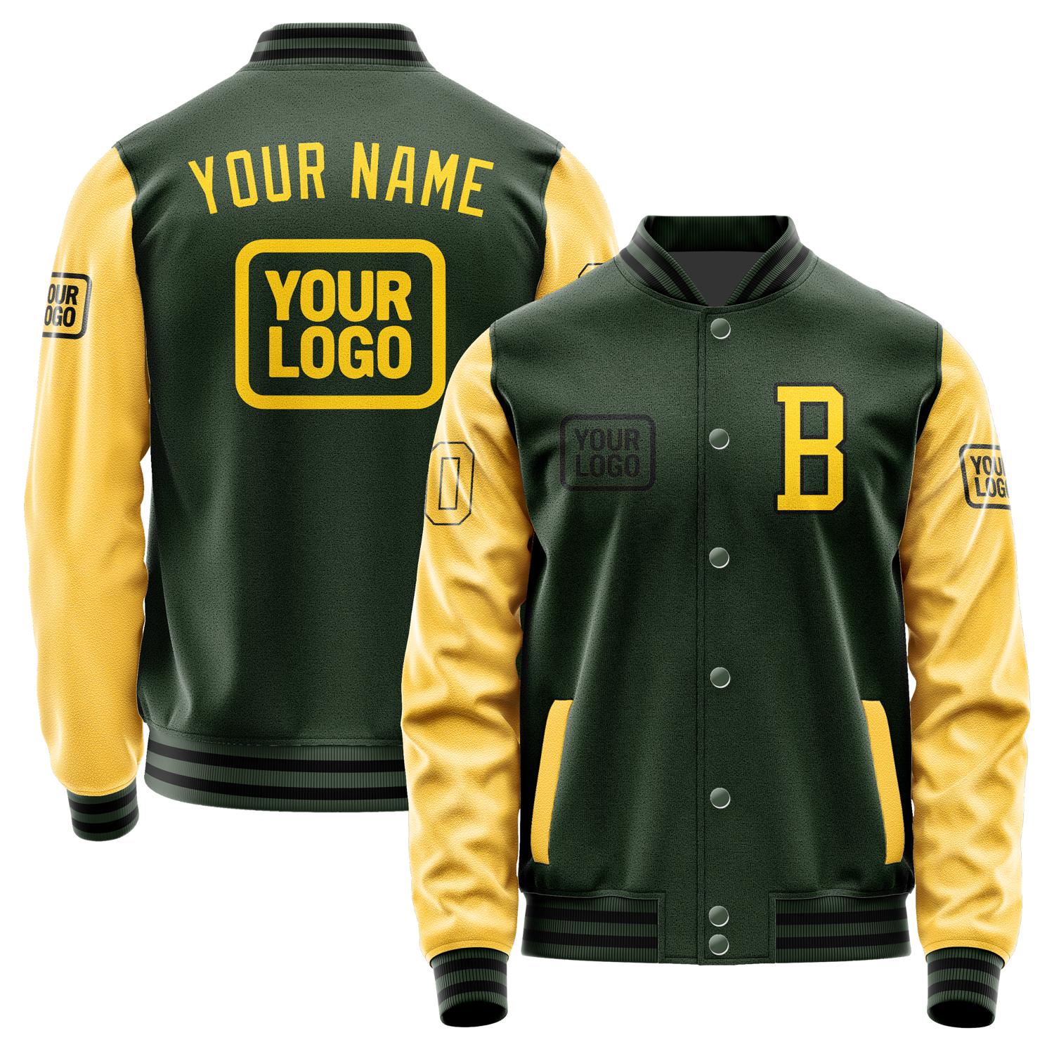 Custom Dark Green Gold Jacket JA060630061717303017