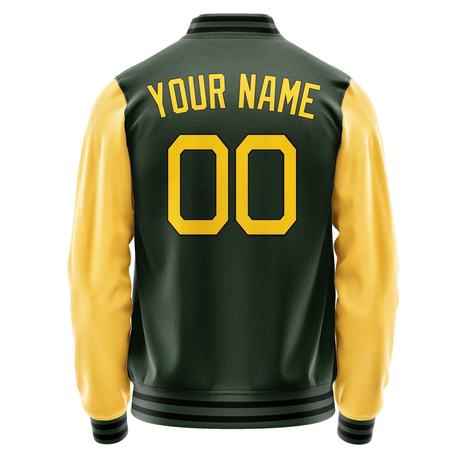 Custom Dark Green Gold Jacket JA0606300617B21730