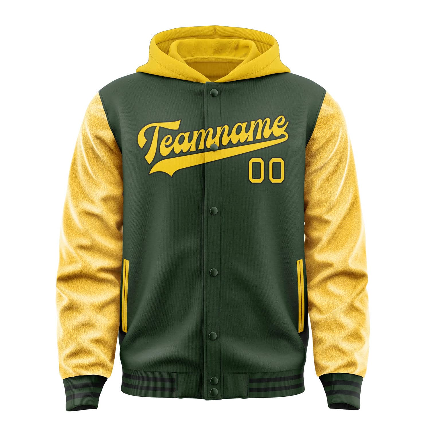 Custom Dark Green Gold Jacket