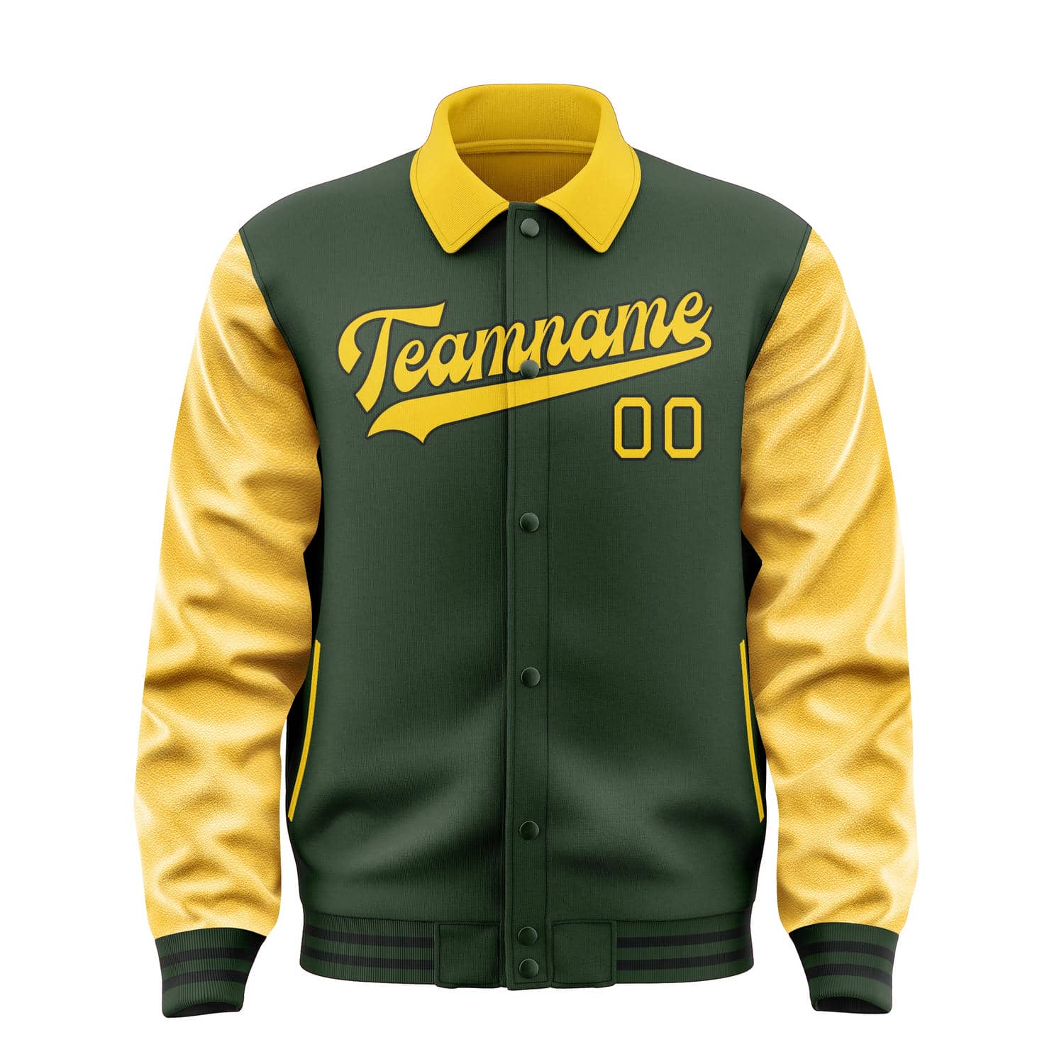 Custom Dark Green Gold Jacket