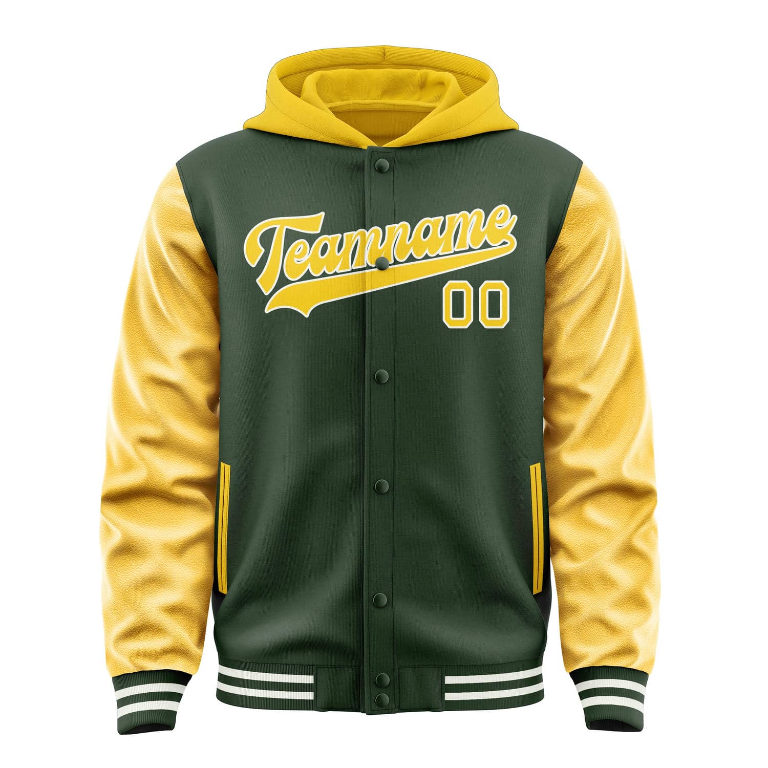 Custom Dark Green Gold Jacket