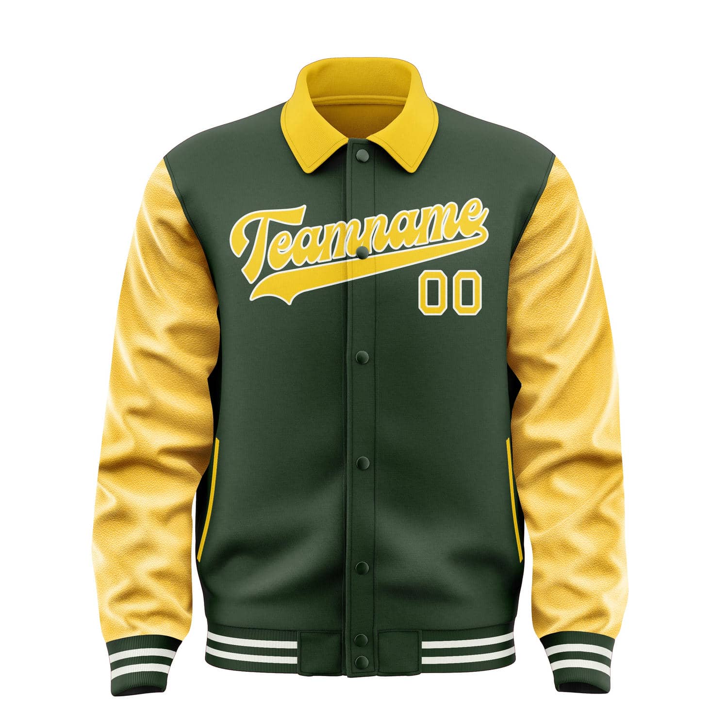 Custom Dark Green Gold Jacket