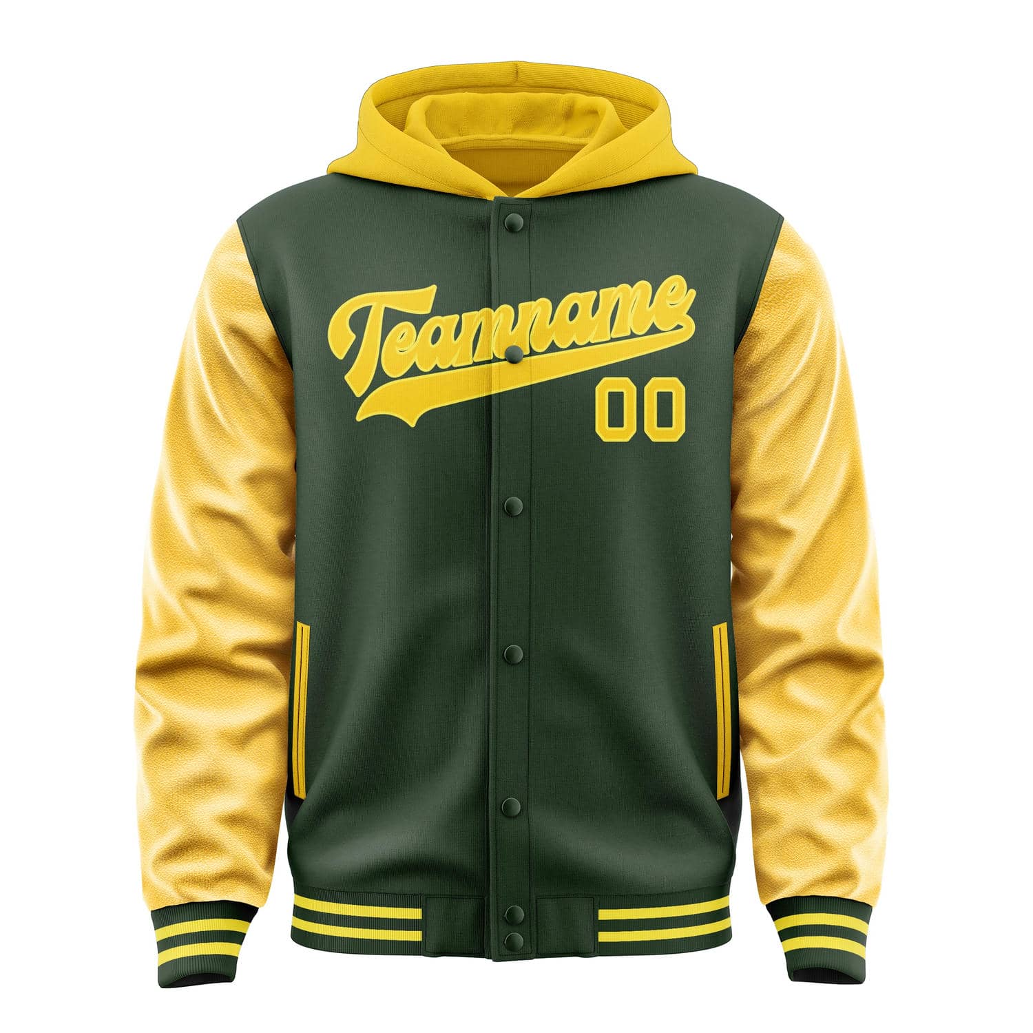 Custom Dark Green Gold Jacket