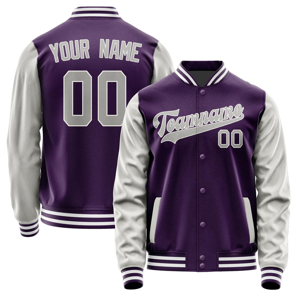 Custom Purple Gray Jacket JA0707040718B31804