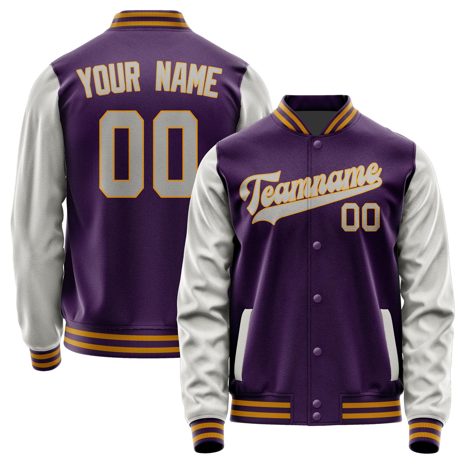 Custom Purple Gray Jacket JA0707040719B31904