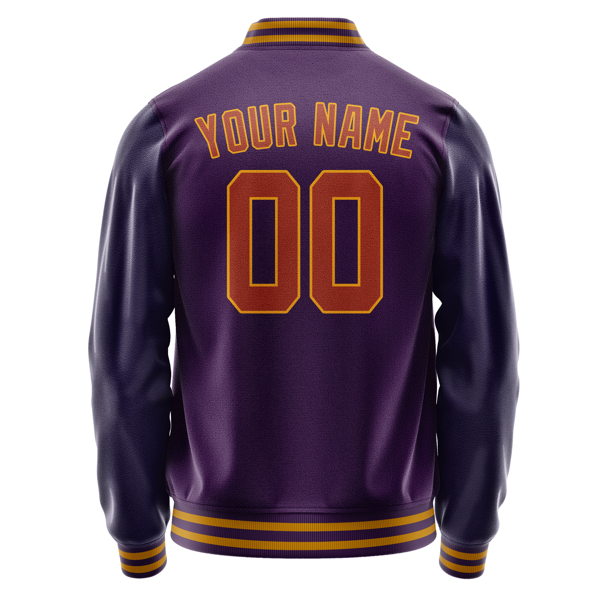Custom Purple Red Solid Color Varsity Letterman Jacket JA02240617KZ369