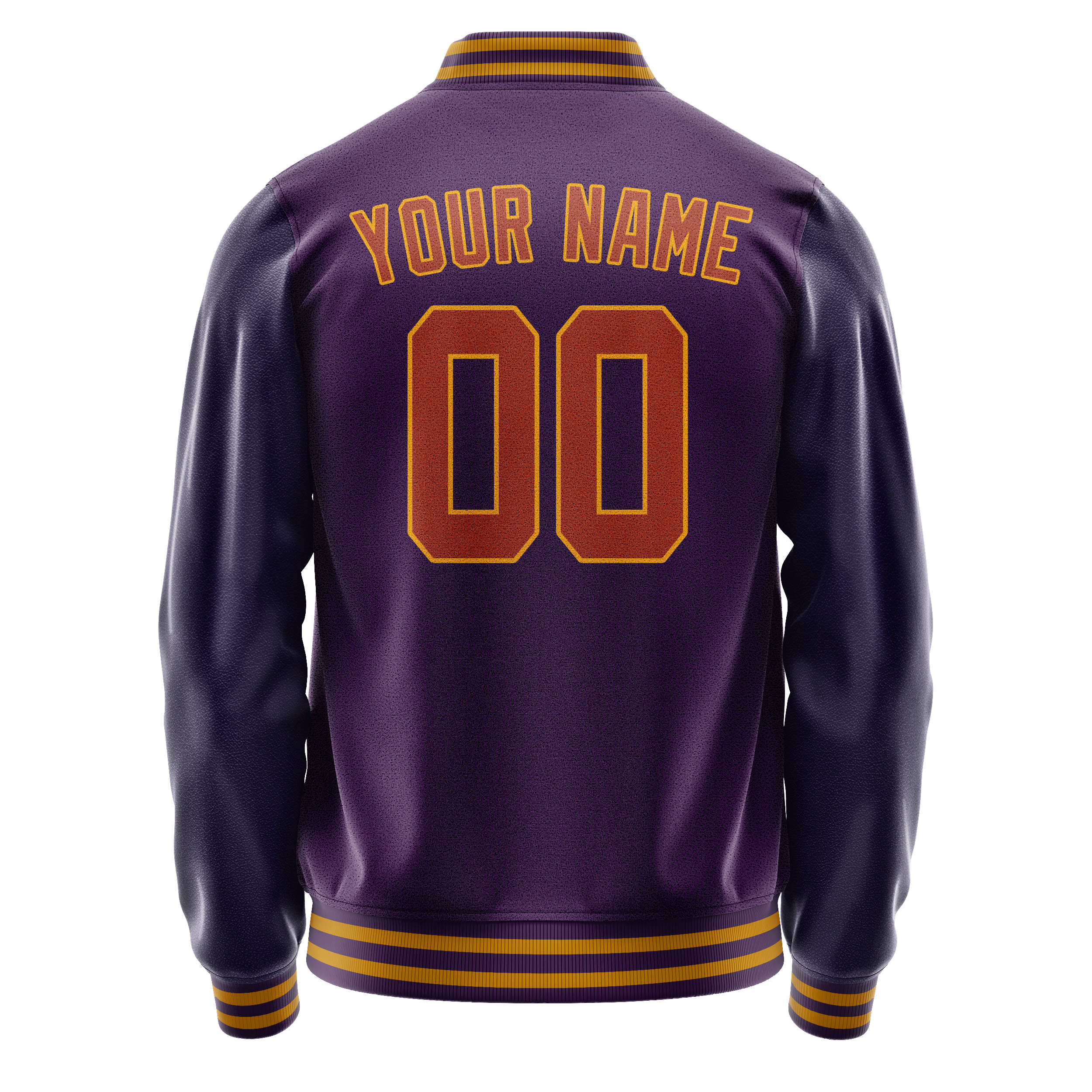 Custom Purple Red Solid Color Varsity Letterman Jacket JA02240617KZ369