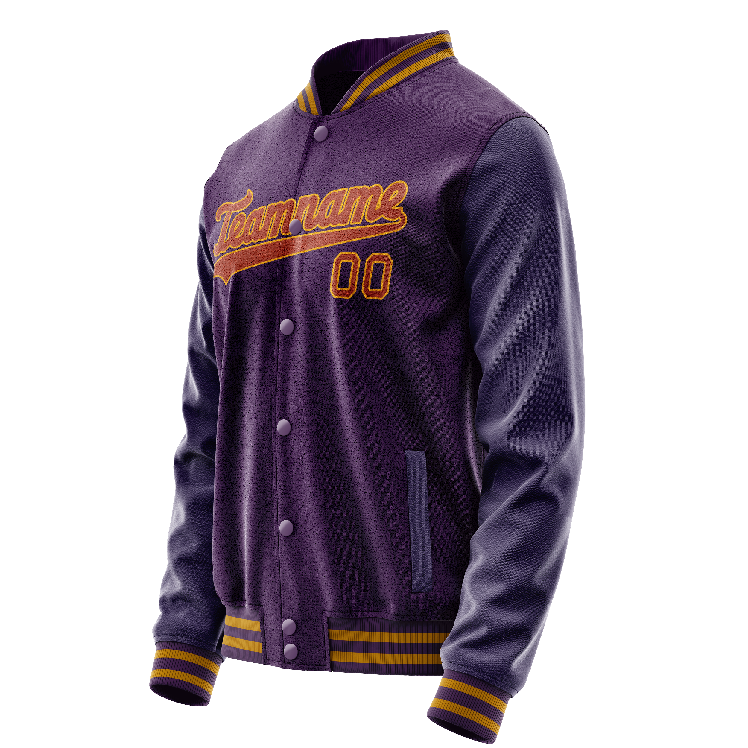 Custom Purple Red Solid Color Varsity Letterman Jacket JA02240617KZ369