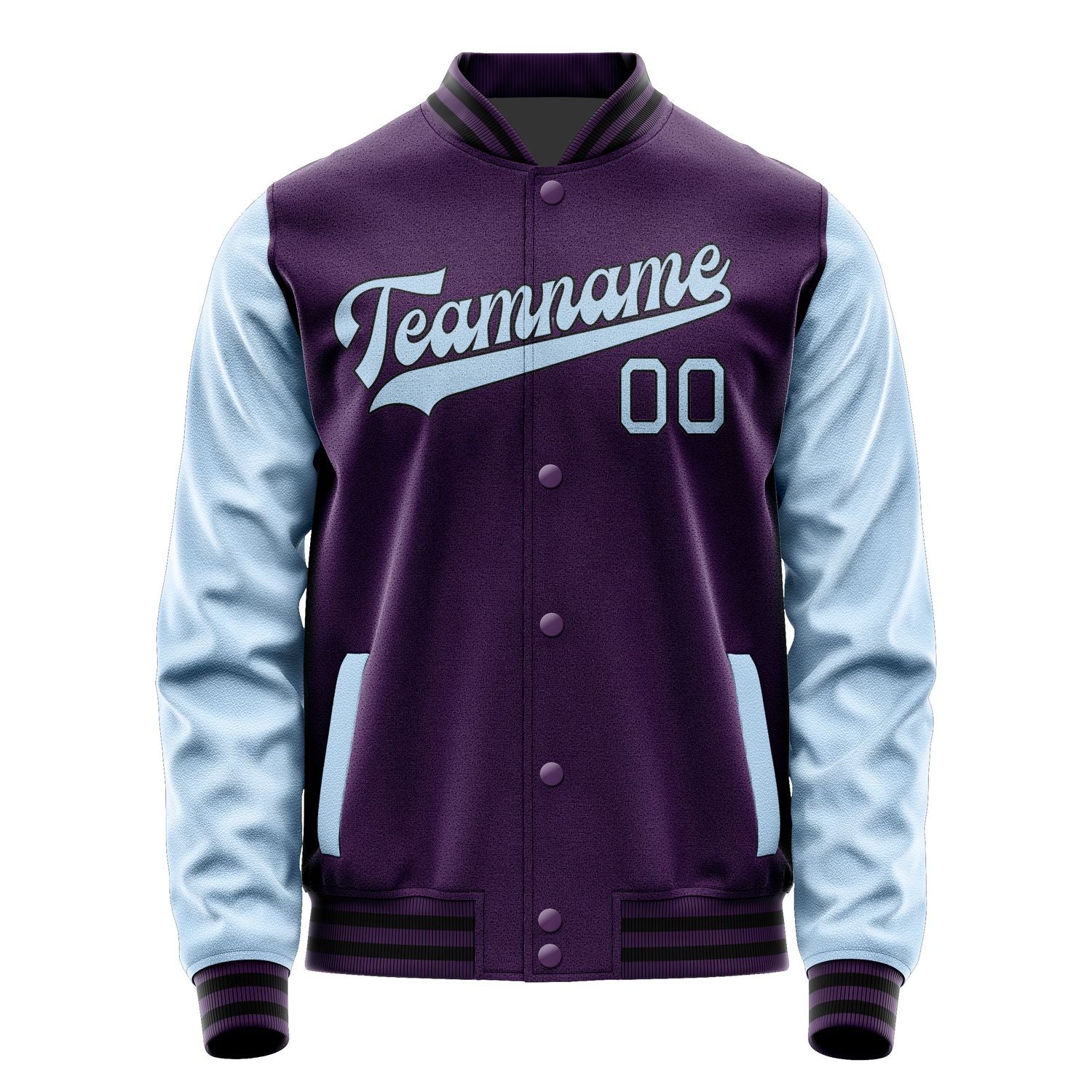 Custom Purple Light Blue Jacket JA0707080717B31708