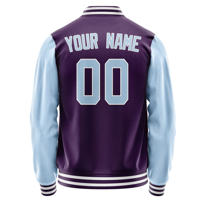 Custom Purple Light Blue Jacket JA0707080718B31808