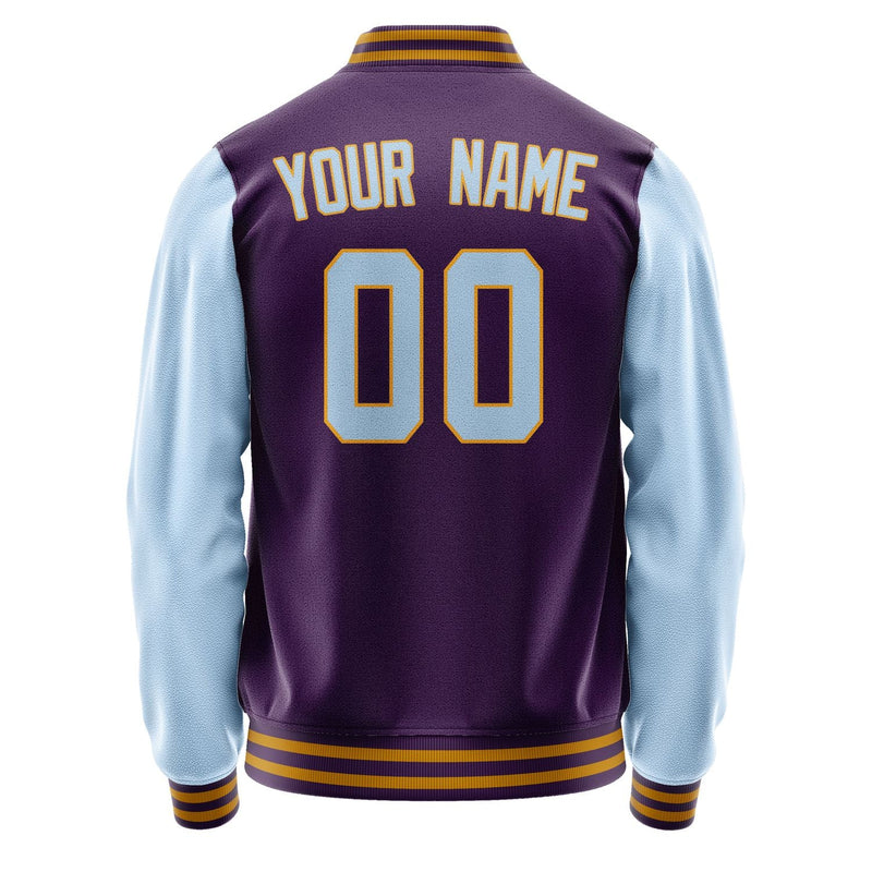 Custom Purple Light Blue Jacket JA0707080719B31908