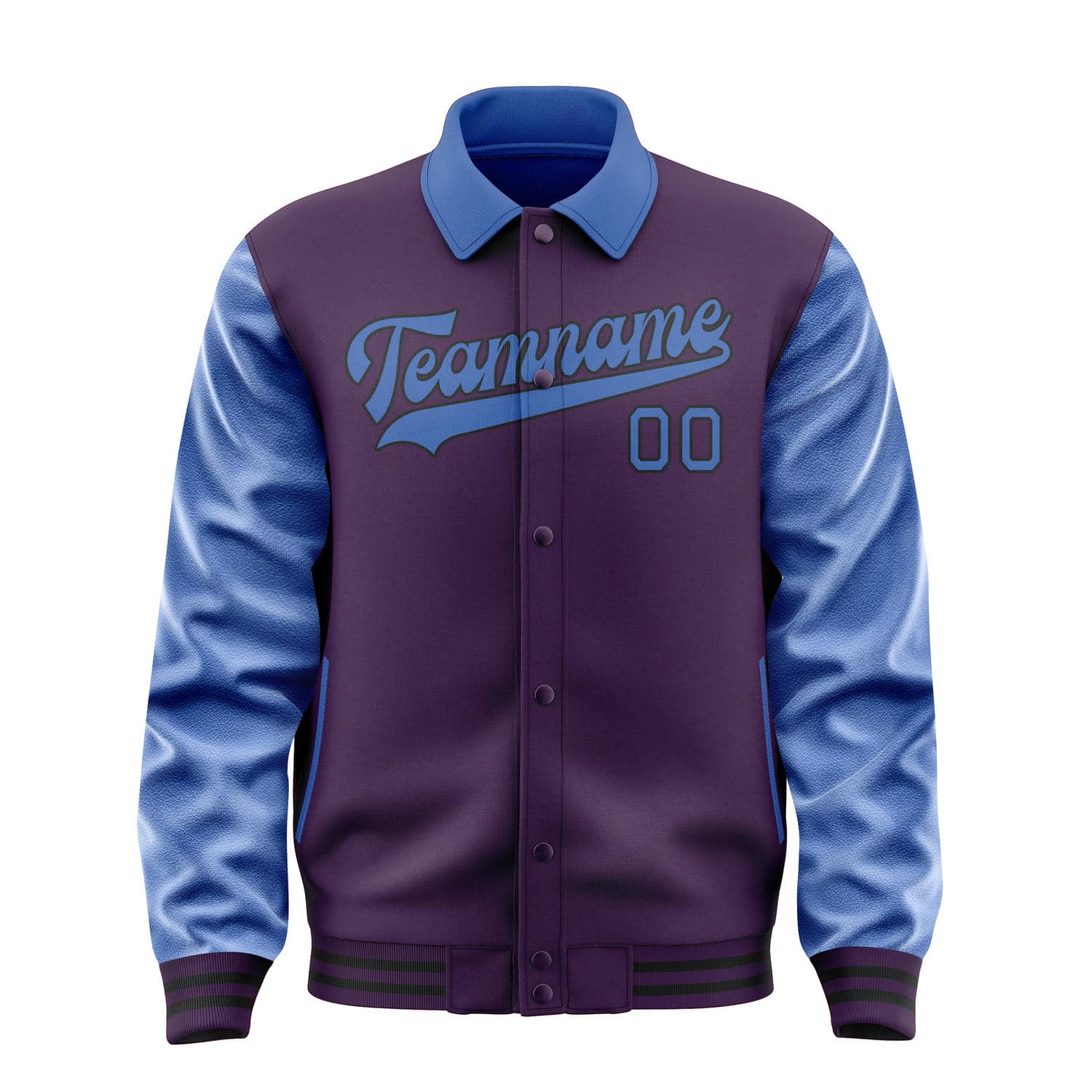 Custom Purple Sky Blue Jacket