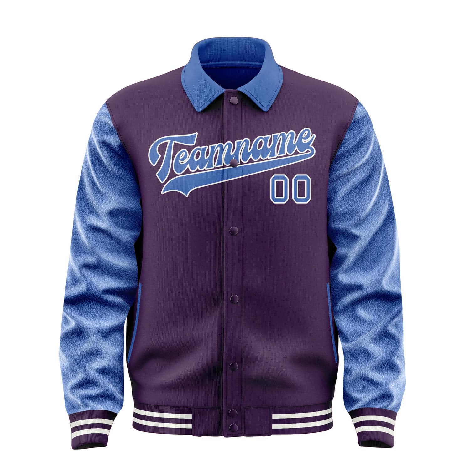 Custom Purple Sky Blue Jacket
